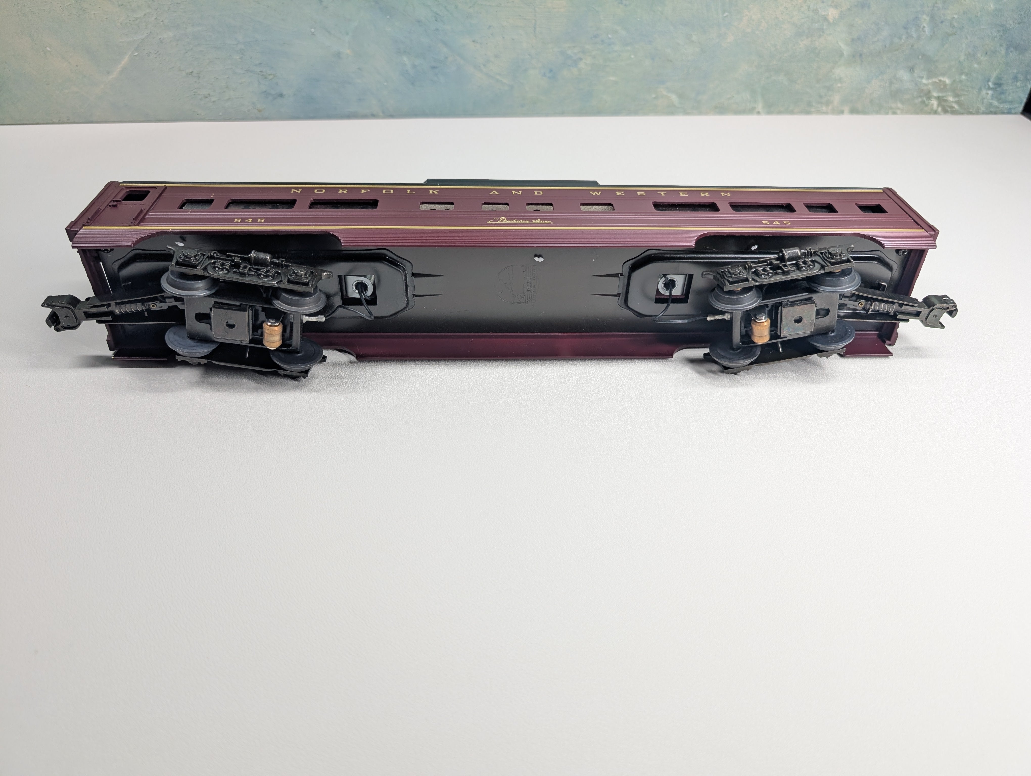 USED MTH Premier 20-6014 O Dome Passenger Car, 3 Rail Norfolk & Western #545 Powhatan Arrow