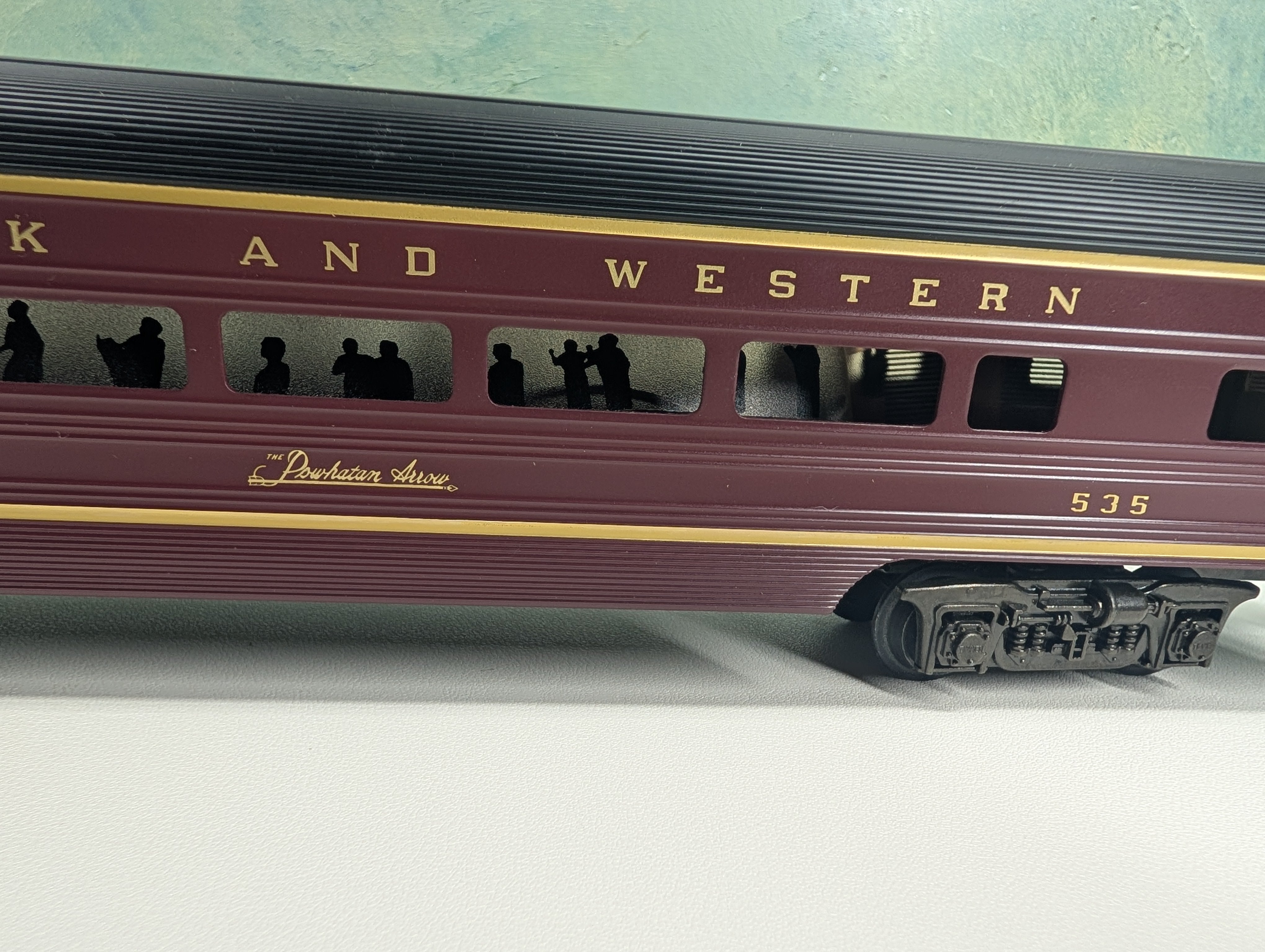 USED MTH Premier 20-6014 O Passenger Car, 3 Rail Norfolk & Western #535 Powhatan Arrow