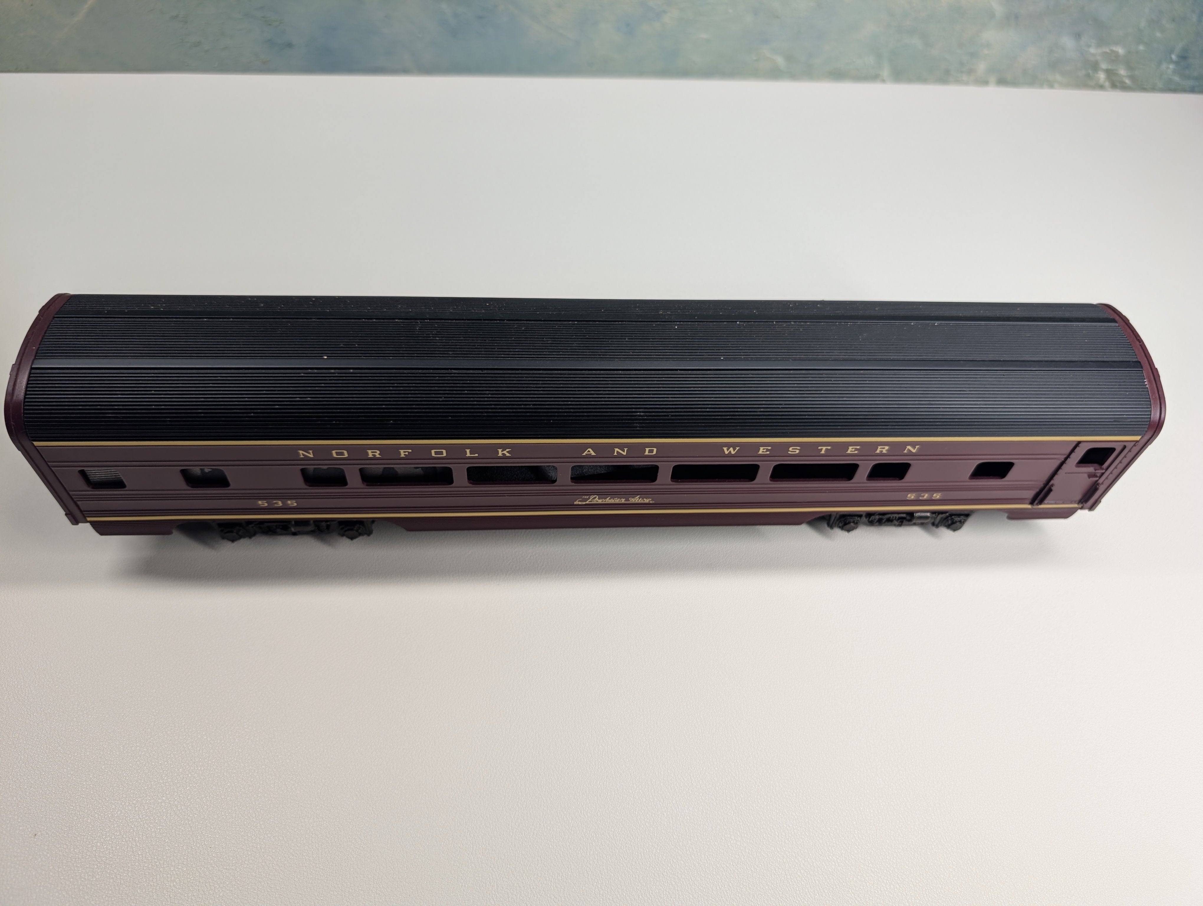 USED MTH Premier 20-6014 O Passenger Car, 3 Rail Norfolk & Western #535 Powhatan Arrow