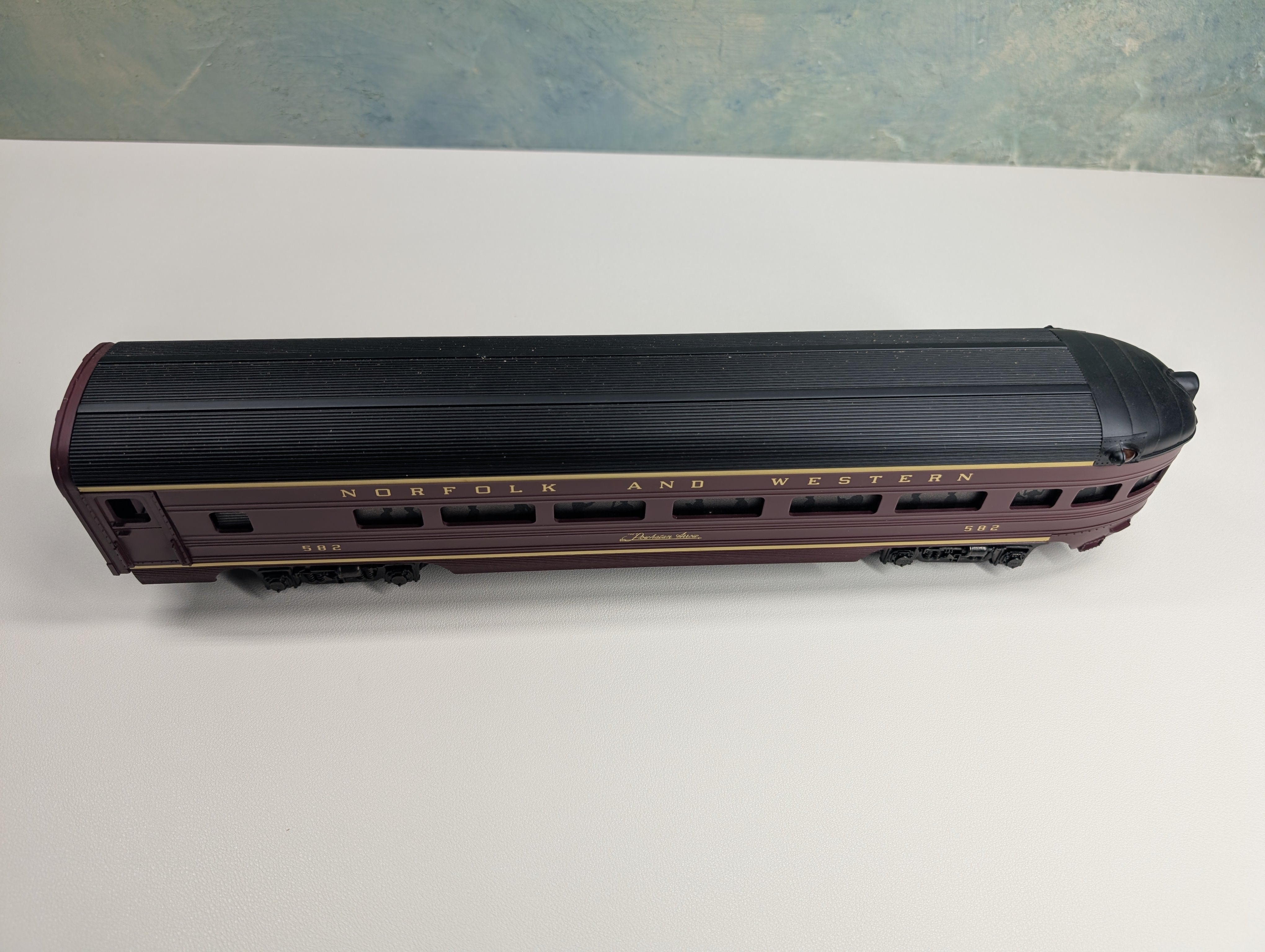 USED MTH Premier 20-6014 O OBS Passenger Car, 3 Rail Norfolk & Western #582 Powhatan Arrow