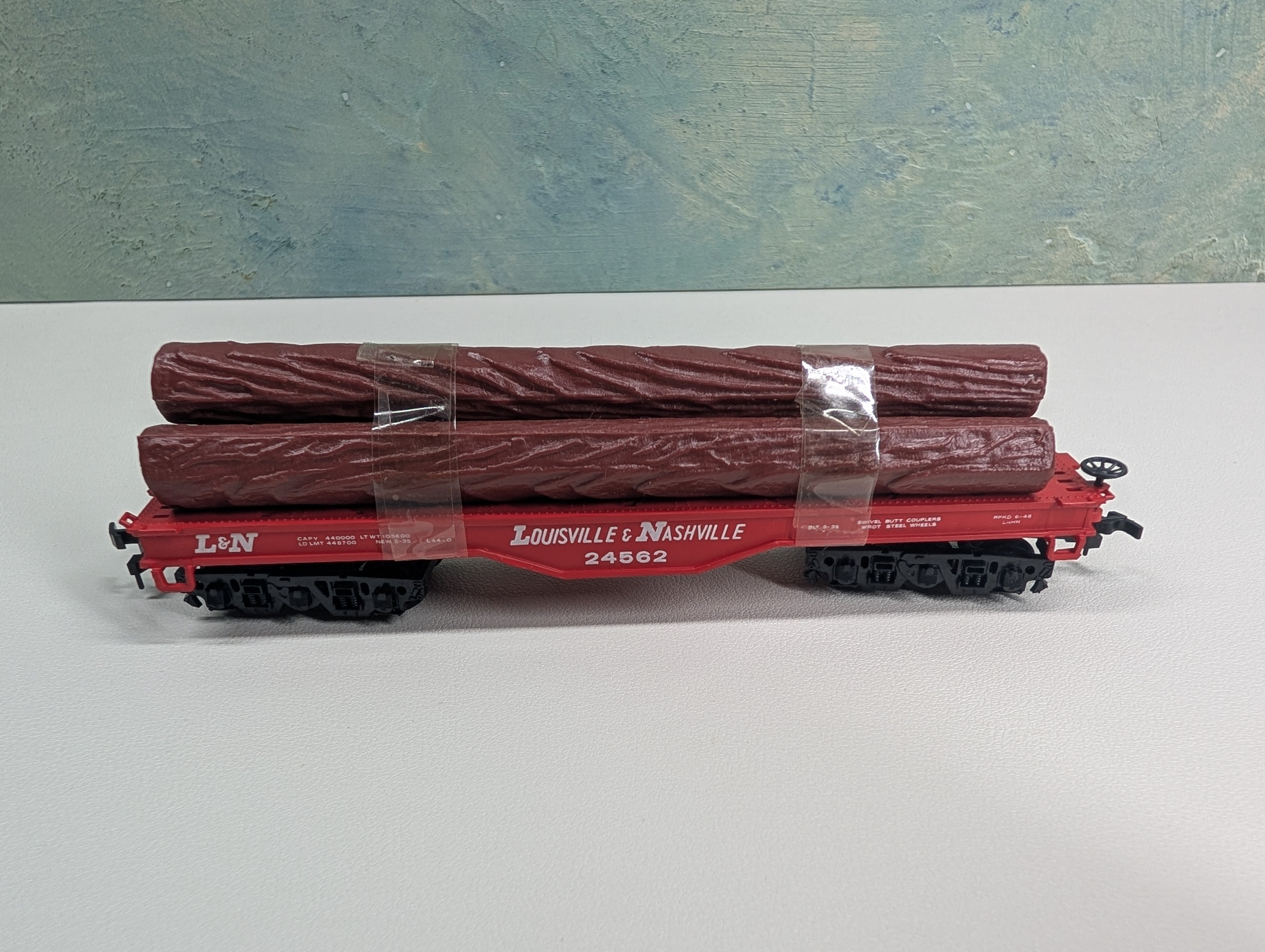 USED Bachmann HO Scale 50' Flat Car Louisville & Nashville L&N #24562