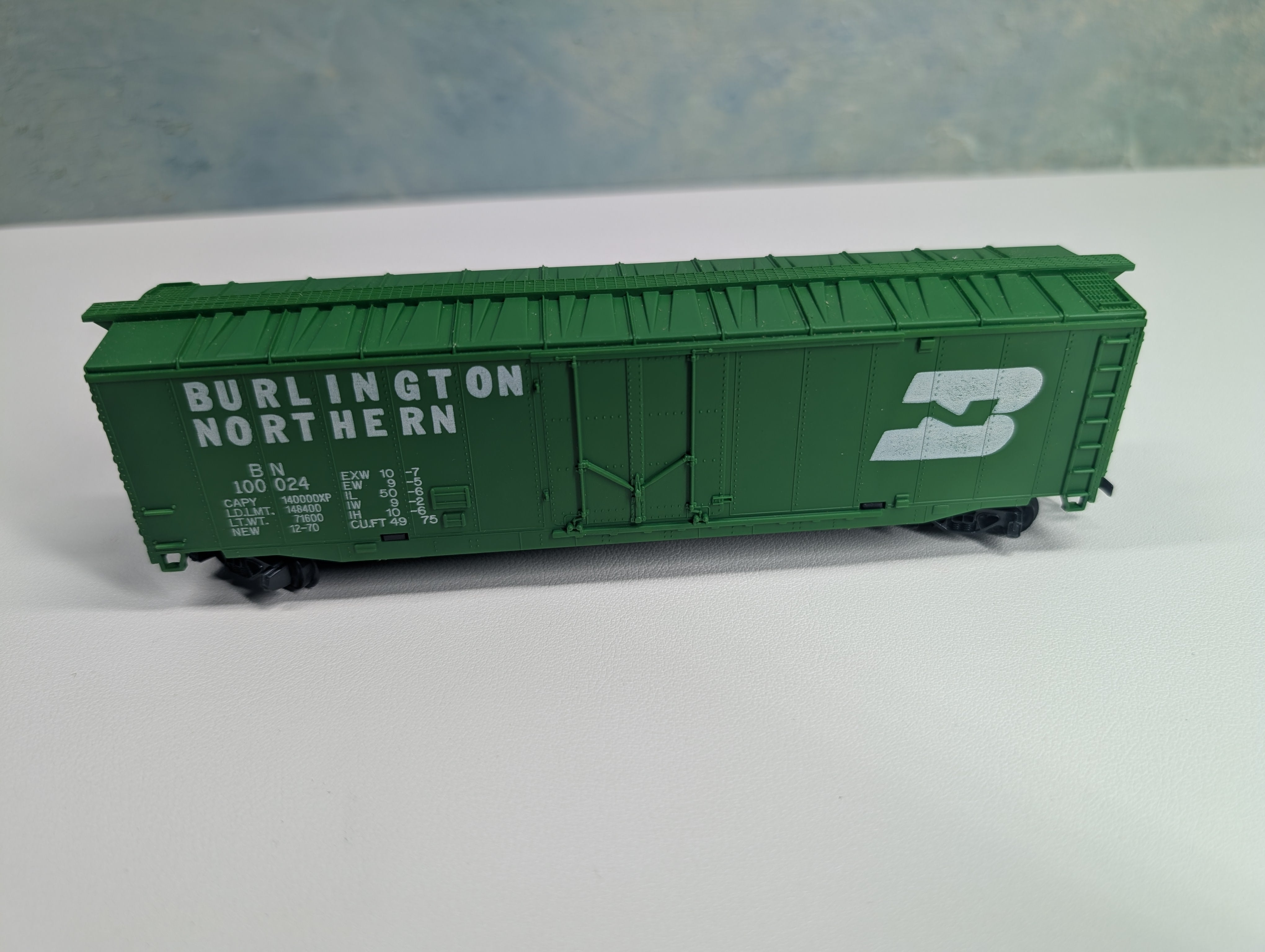 USED Tyco HO Scale 50' Box Car Burlington Northern BN #100024