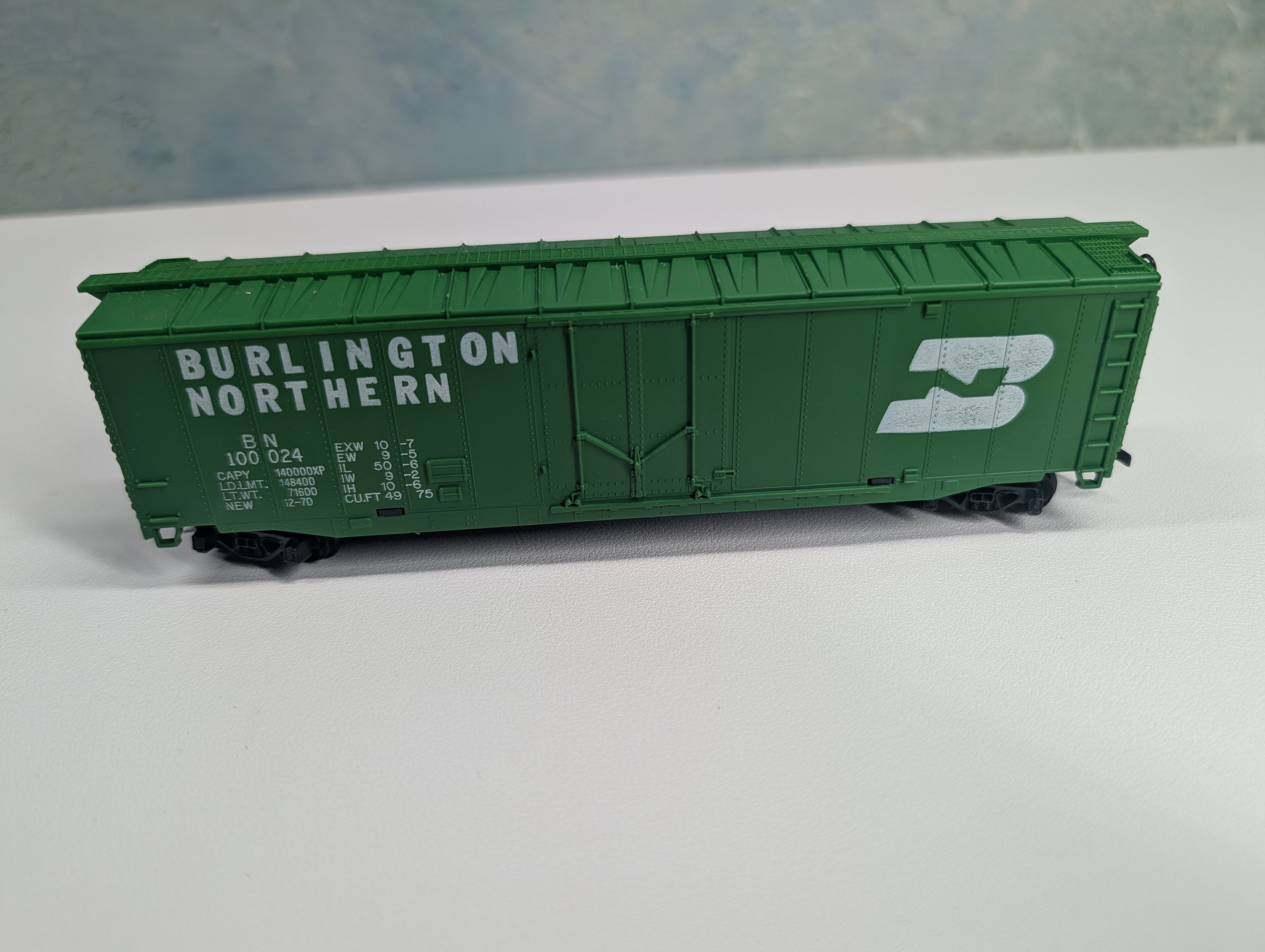 USED Tyco HO Scale 50' Box Car Burlington Northern BN #100024