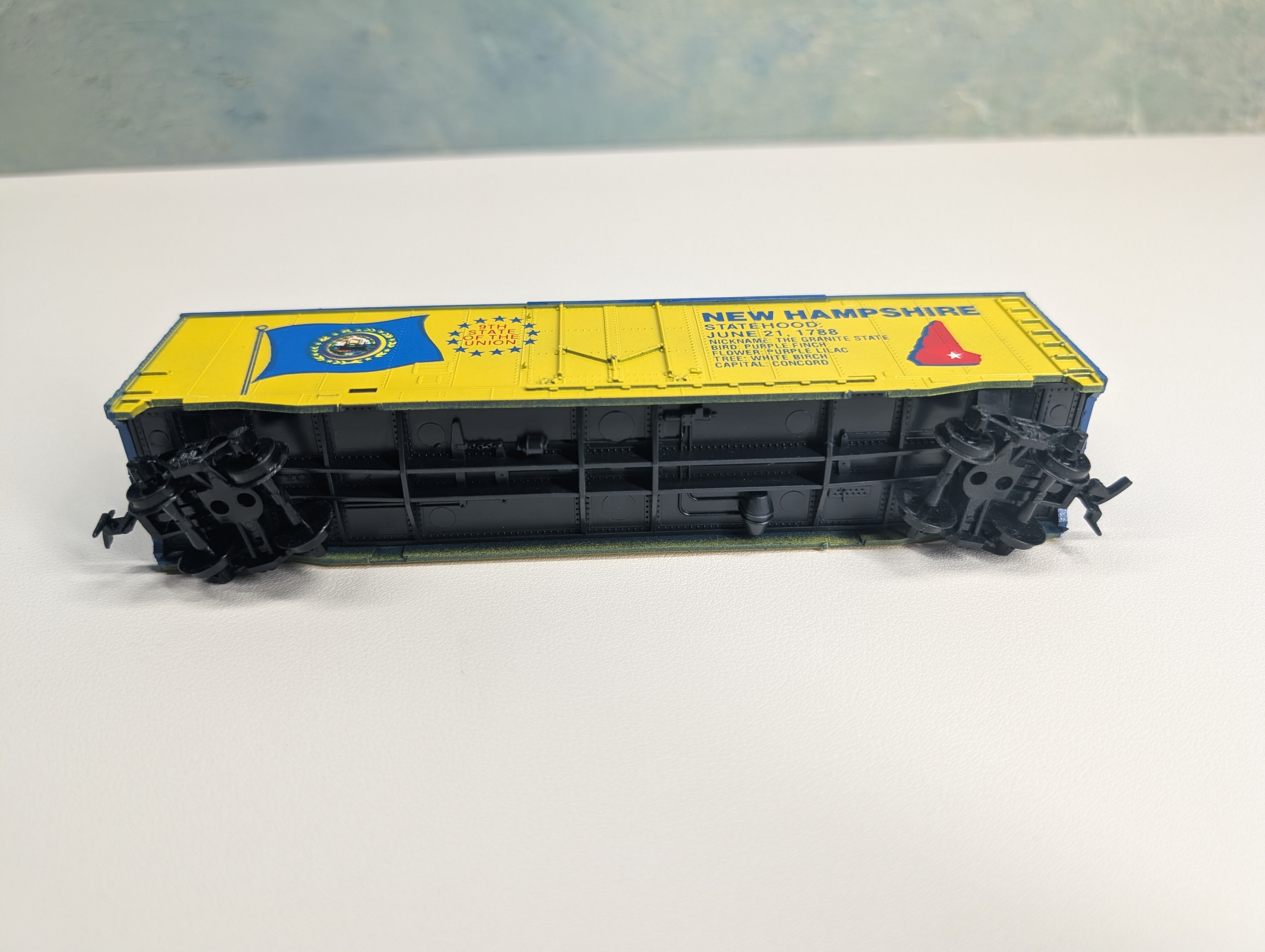USED Tyco HO Scale 50' Box Car New Hampshire State Car