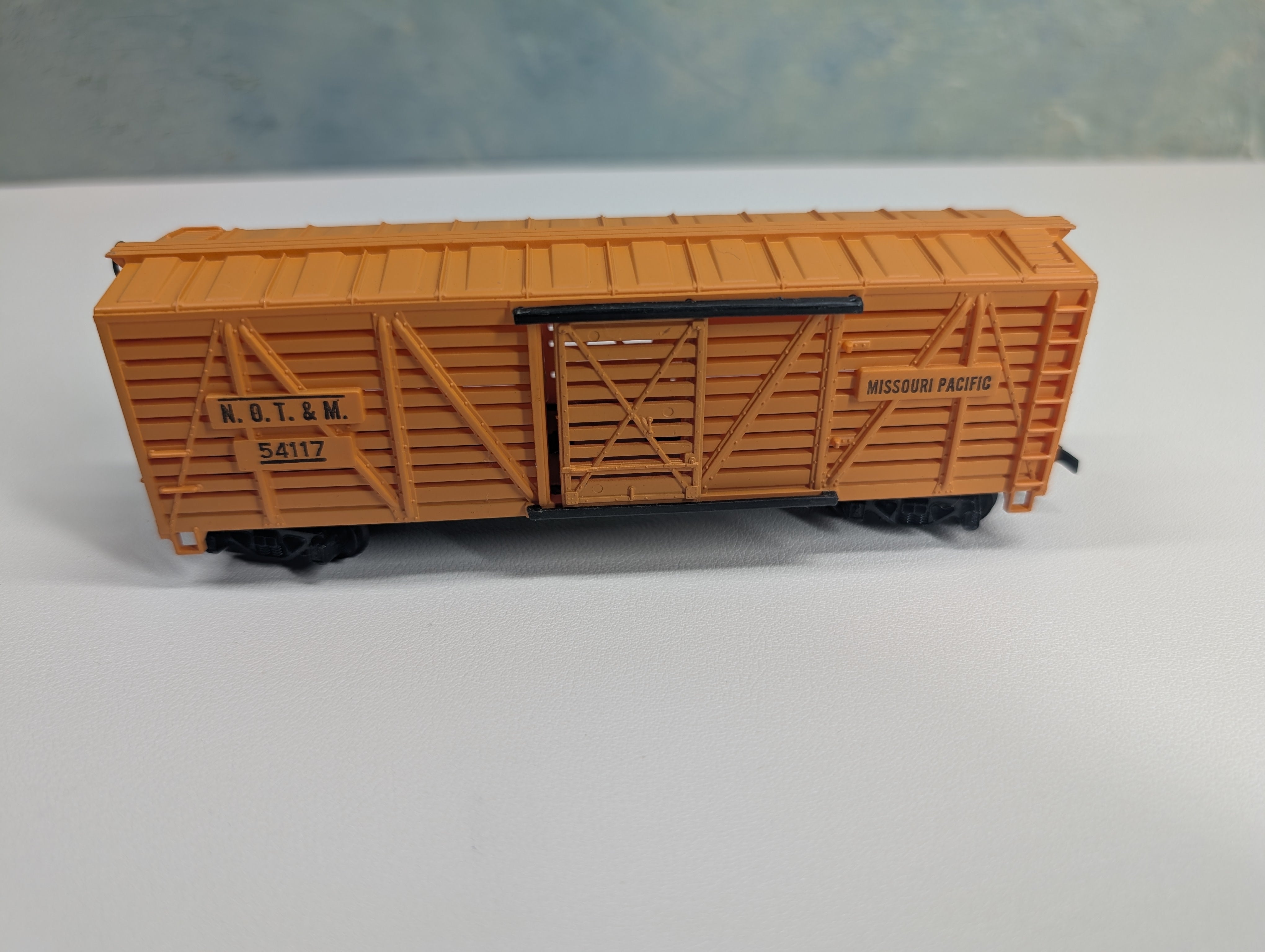 USED Tyco HO Scale 40' Stock Car Missouri Pacific NOT&M #54117
