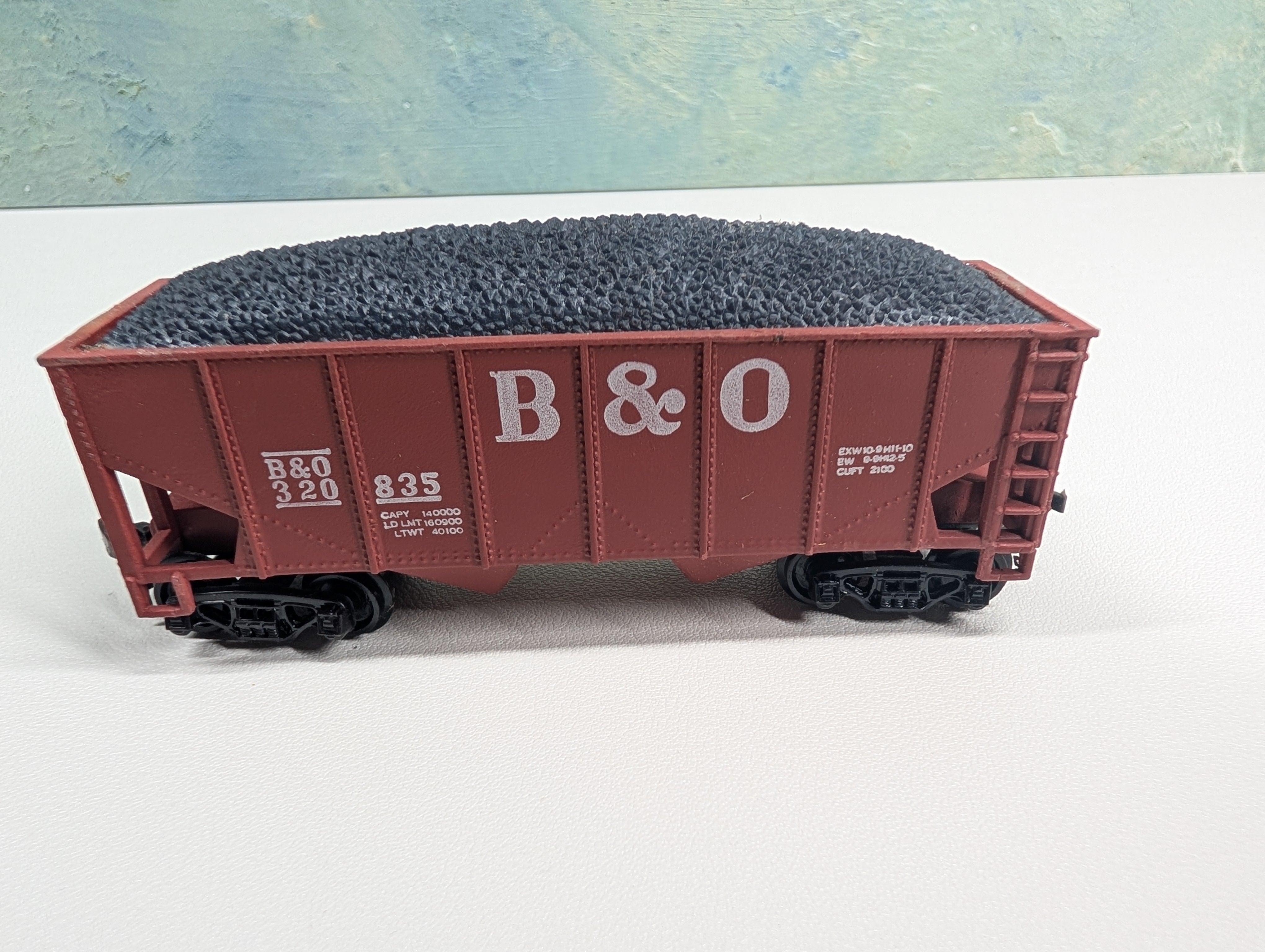 USED Life-Like HO Scale 2 Bay Hopper Baltimore and Ohio B&O #320835