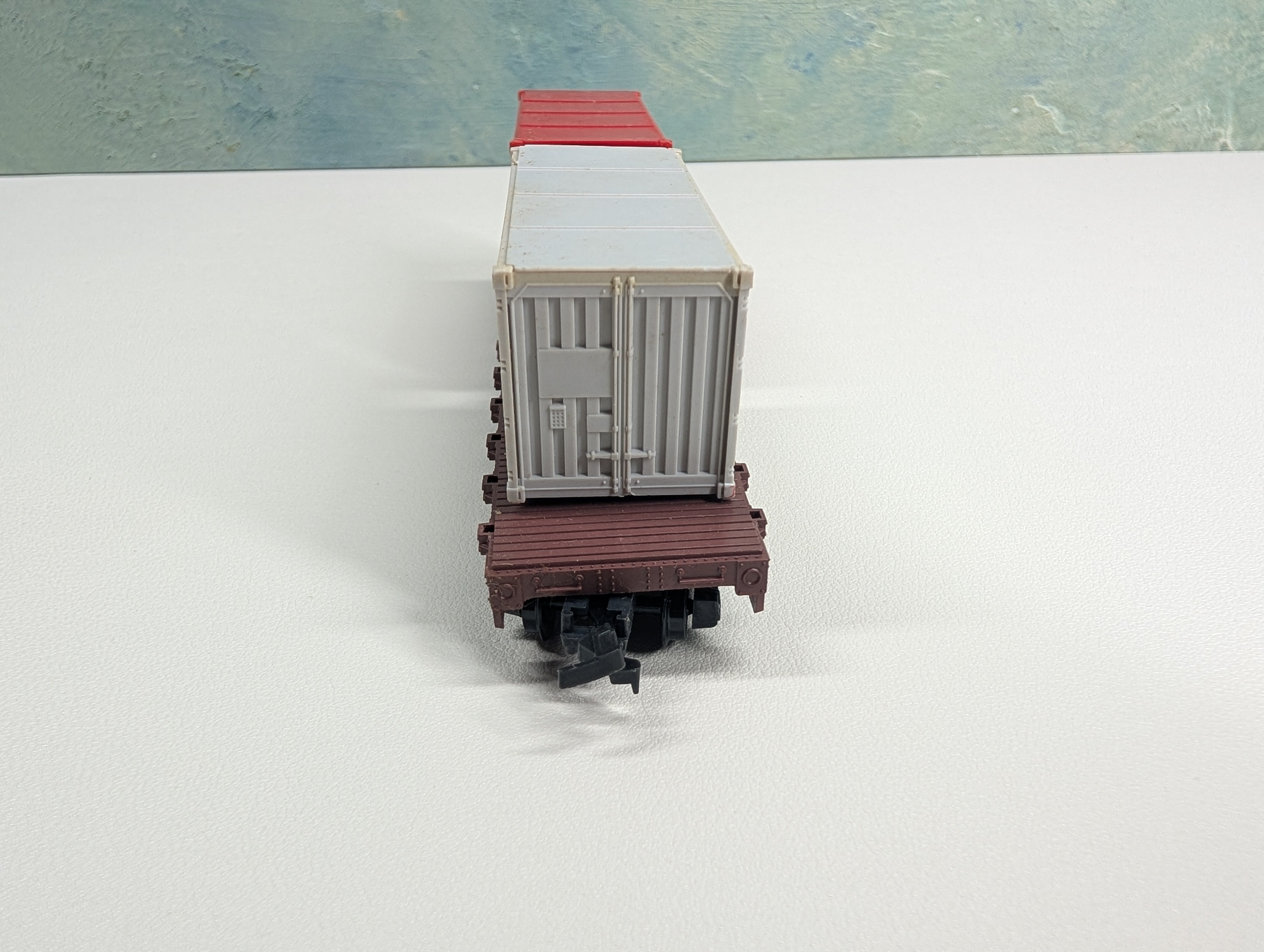 USED AHM 5335B HO Scale Flat Car w/ Containers Pennsylvania #469617