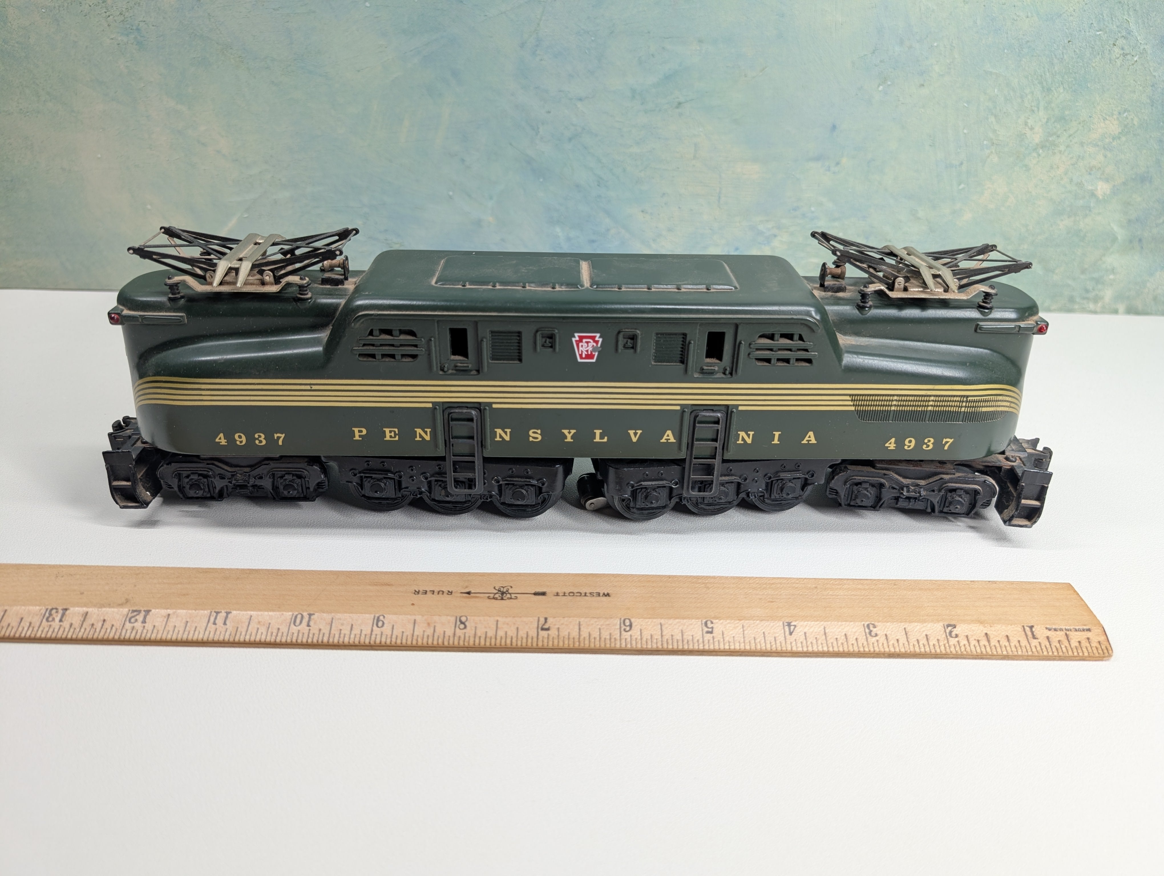 USED Williams O GG-1 Locomotive Pennsylvania #4937 Green 5 Stripe, Tested