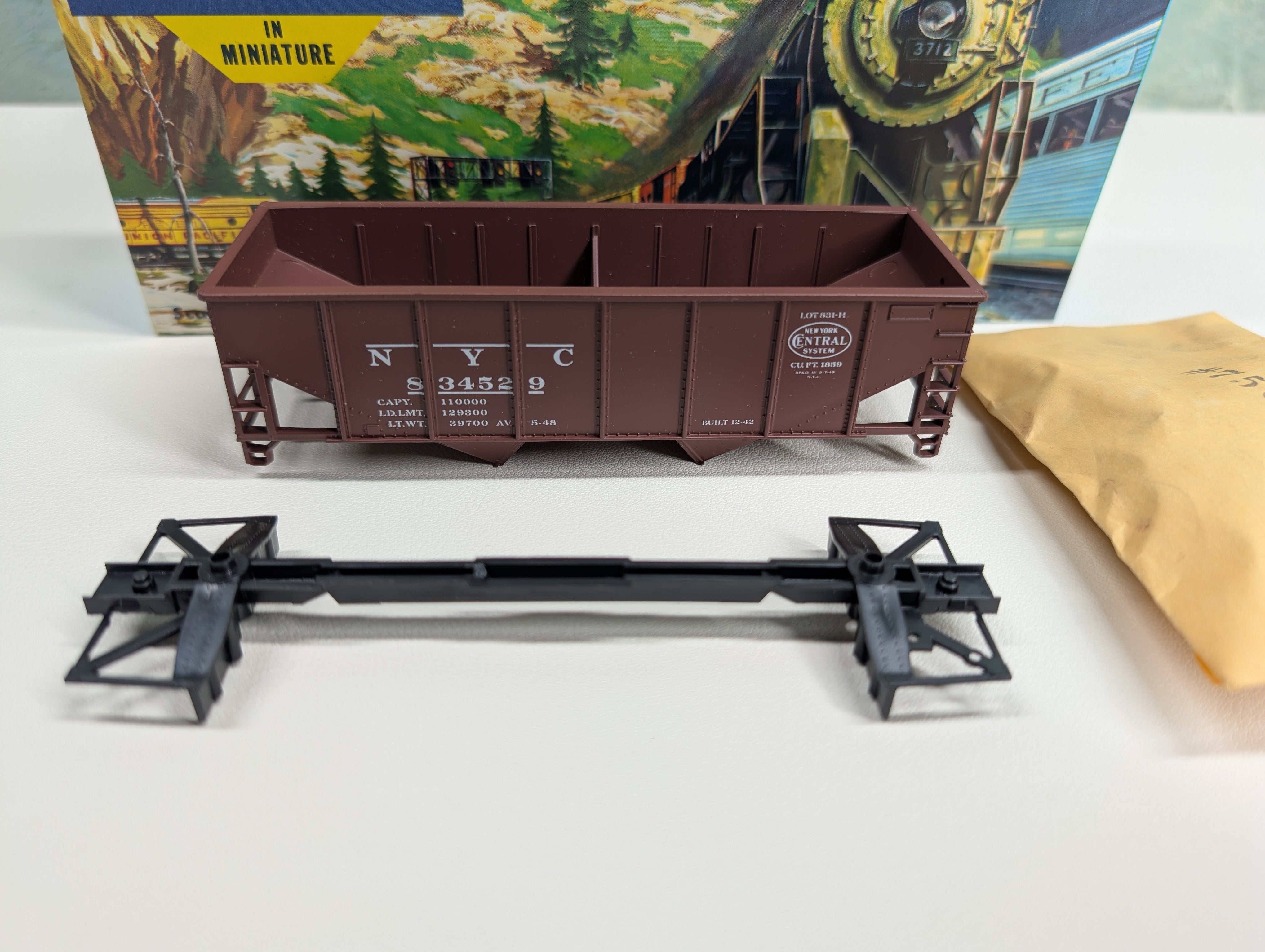 USED Athearn HO Scale 2 Bay Hopper New York Central NYC #834529