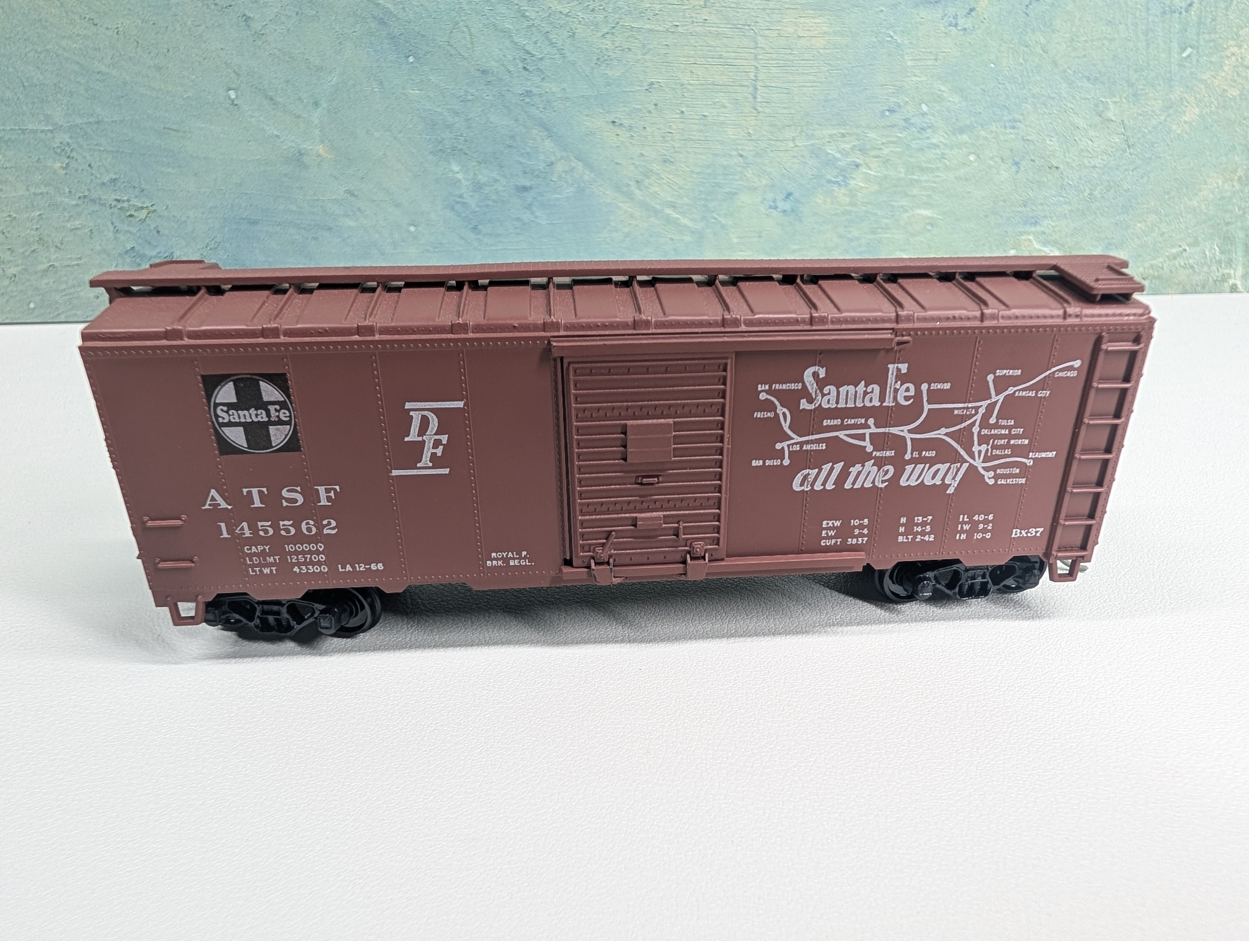 USED Athearn HO Scale 40' Box Car Santa Fe ASF #145562