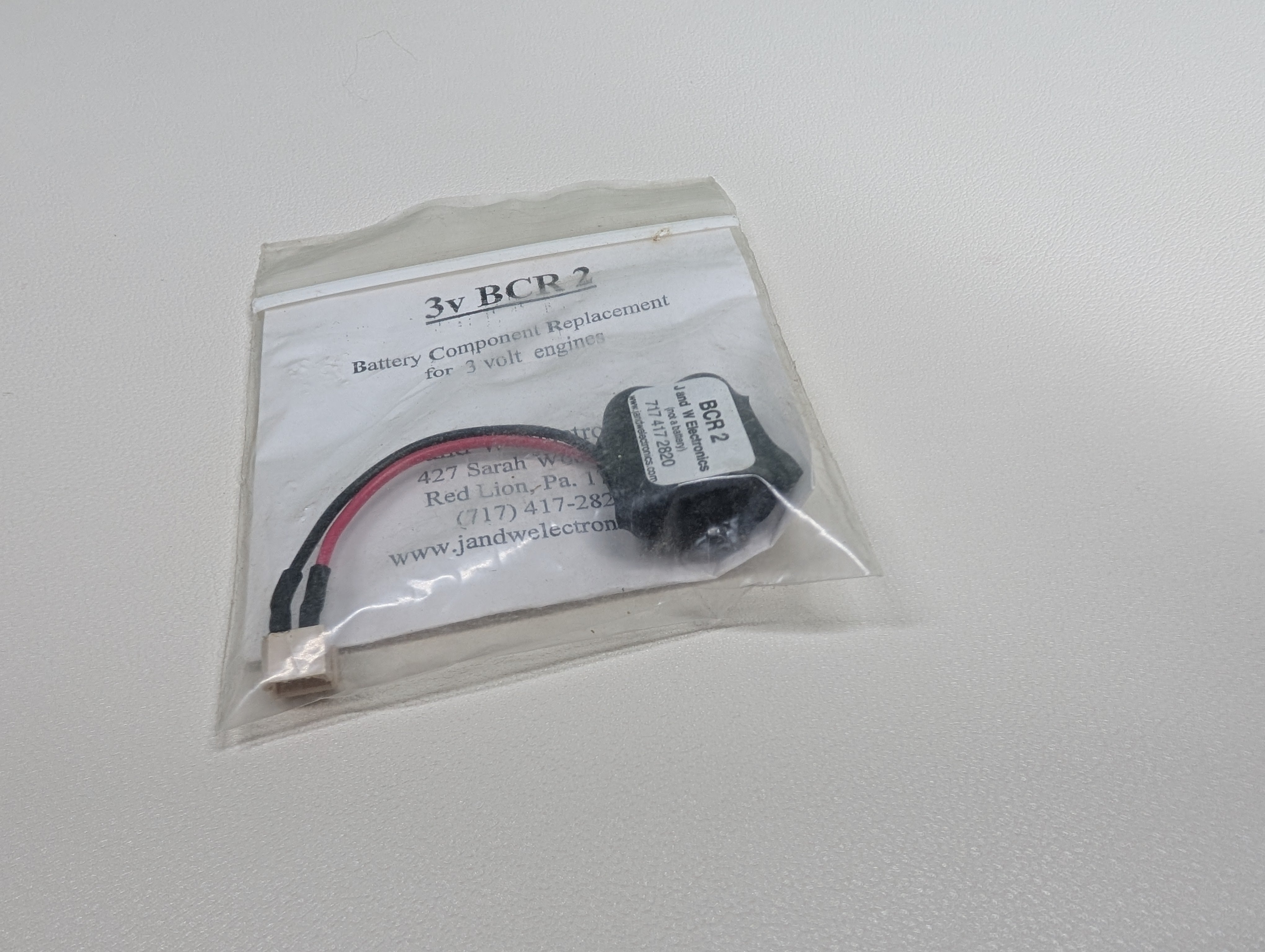 USED J & W Electronics O Component Replacement 3 Volt BCR2 For MTH PS2 Engines