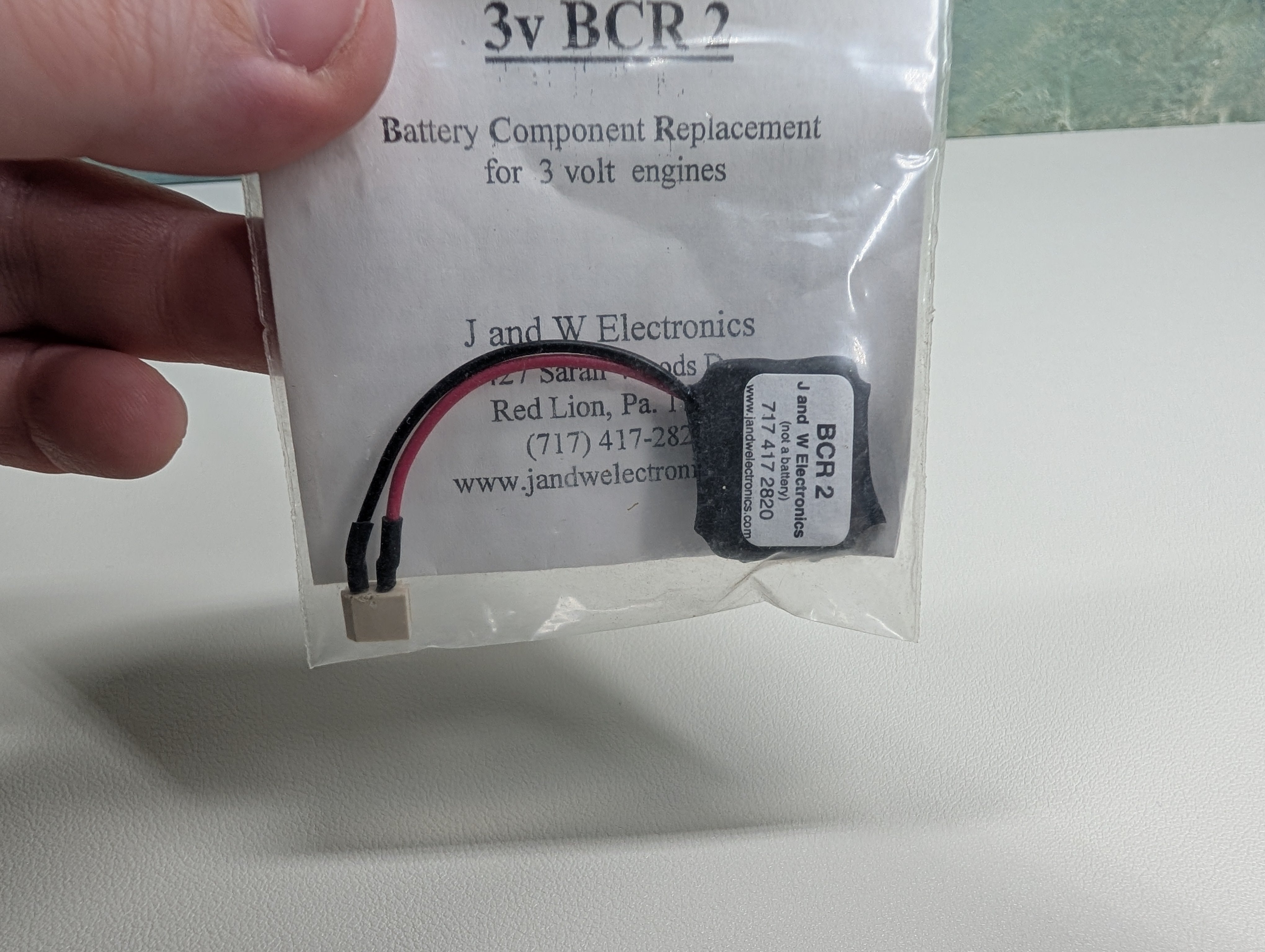 USED J & W Electronics O Component Replacement 3 Volt BCR2 For MTH PS2 Engines