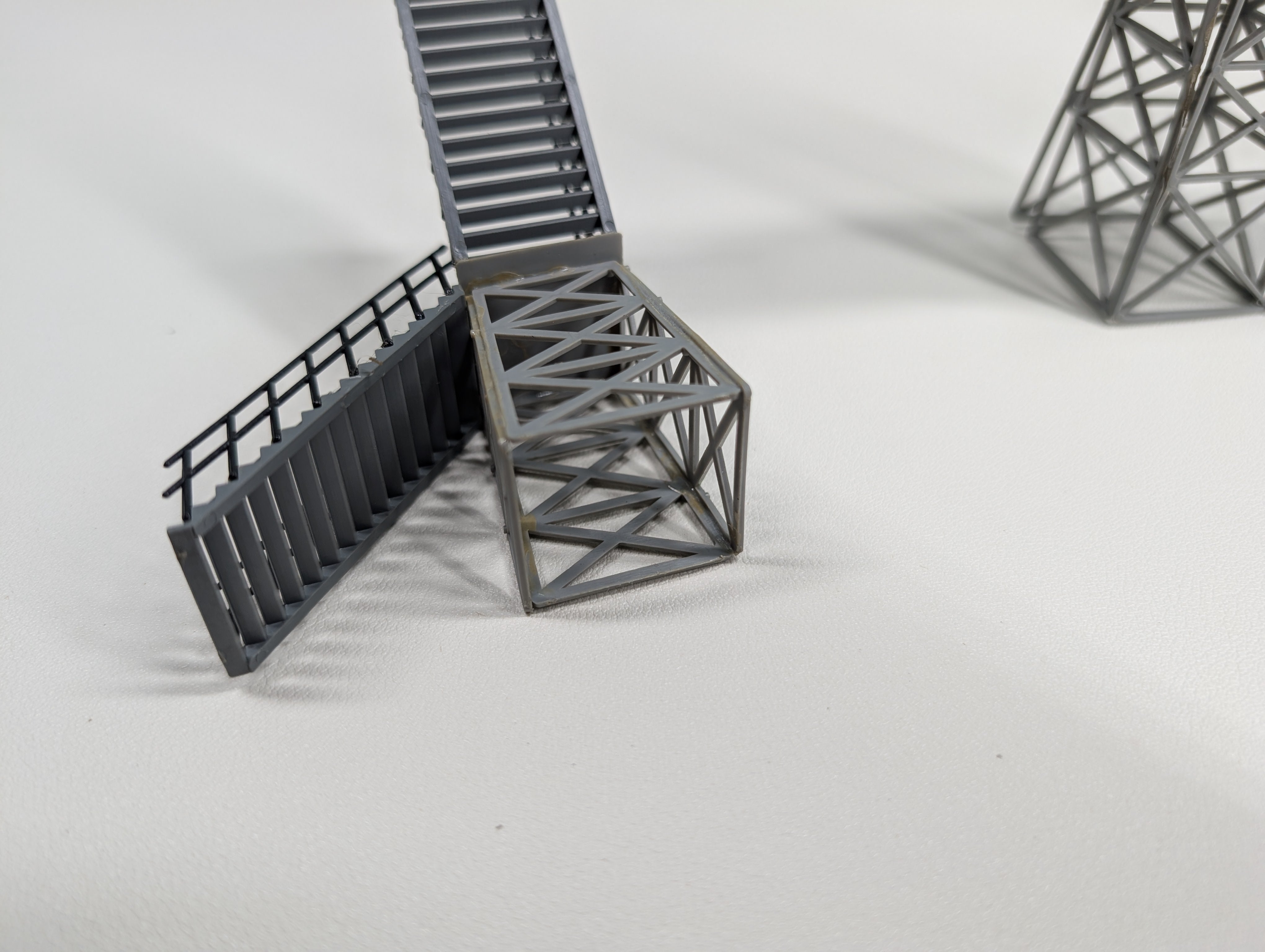 USED HO Scale Parts of a Pedestrian Bridge