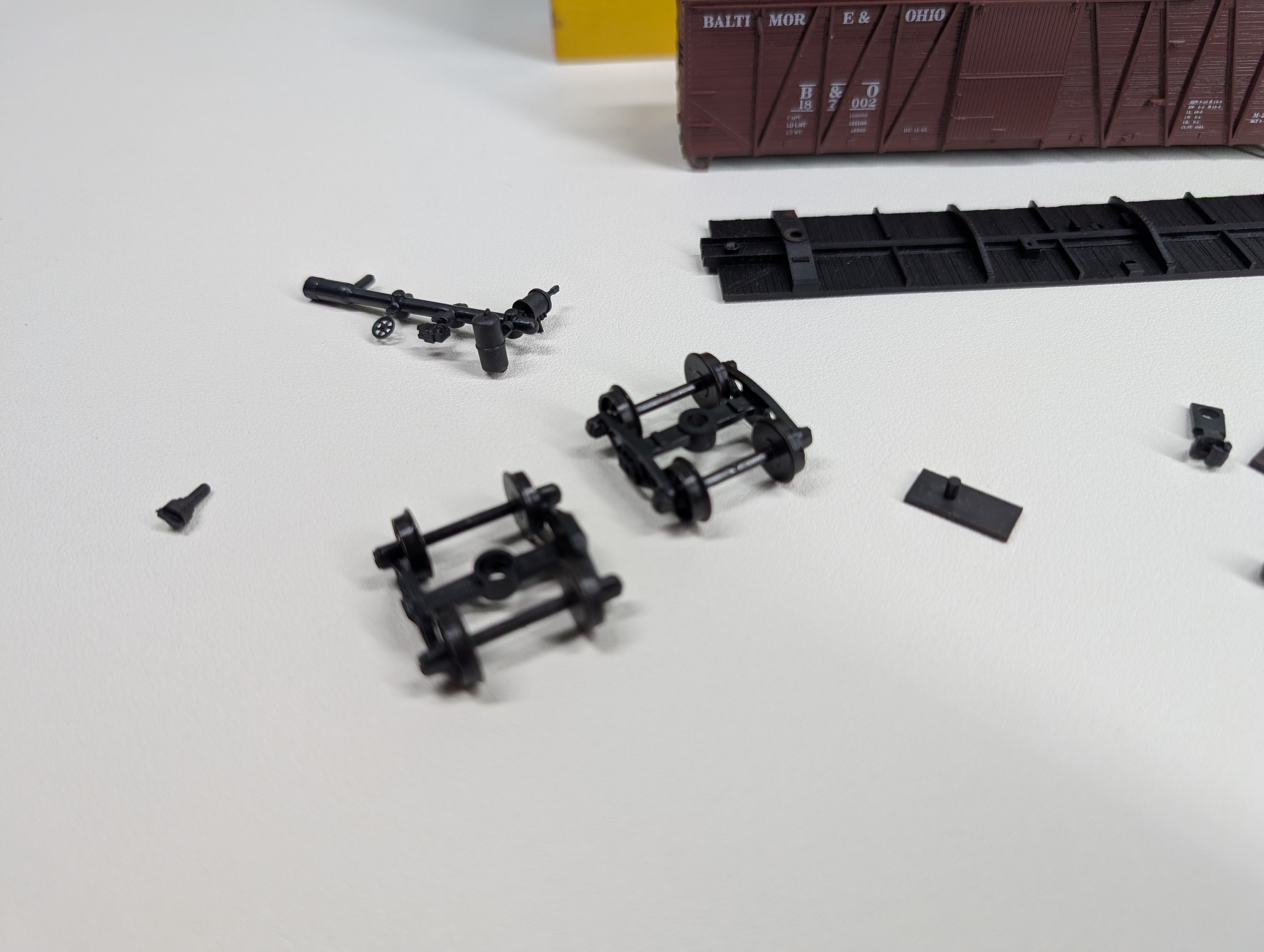 USED Accurail HO Scale 40' OB Box Car Baltimore and Ohio B&O #187002 Incomplete KIT