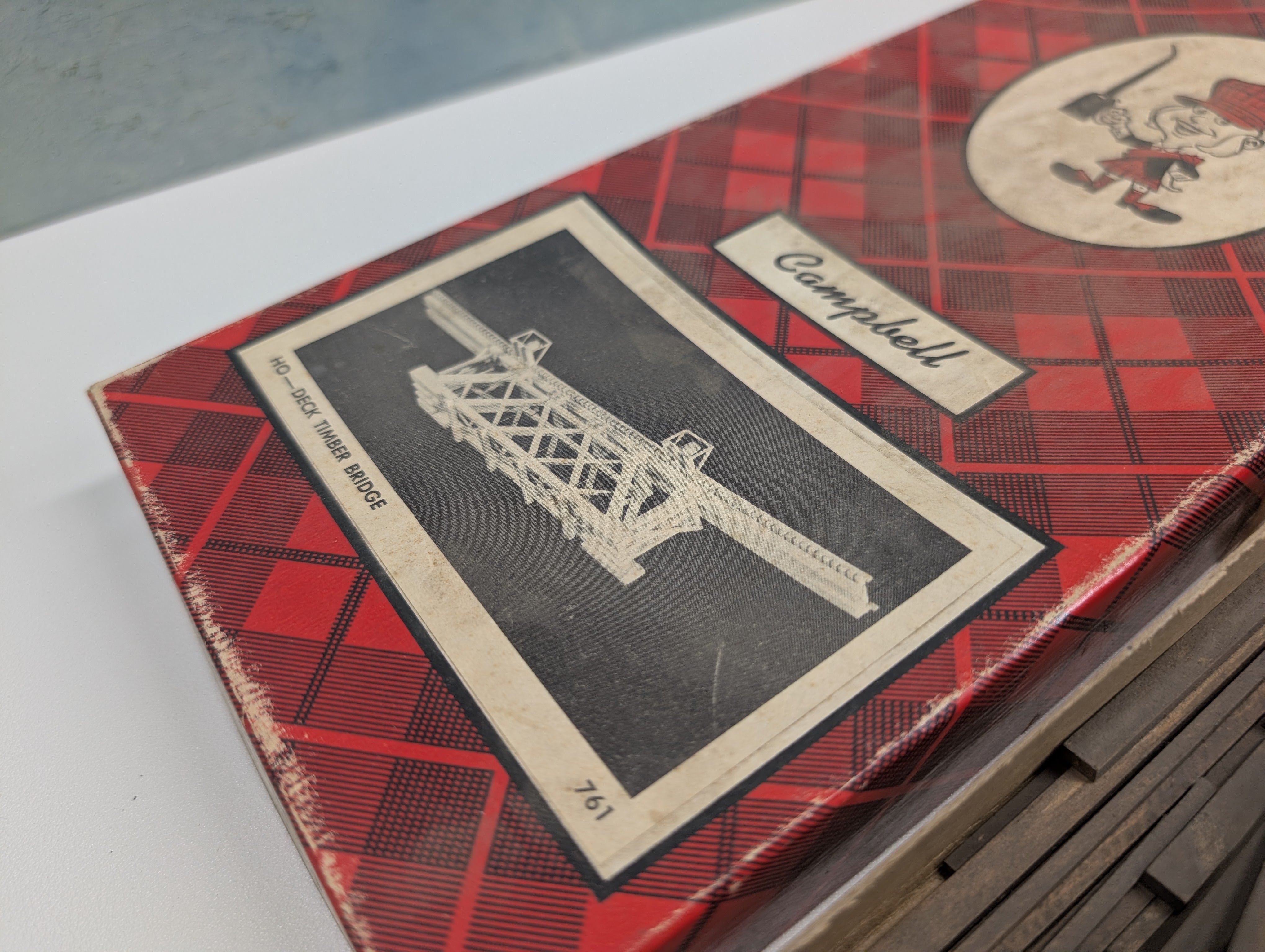 USED Campbell Scale Models #761-495 HO Scale Deck Timber Bridge KIT