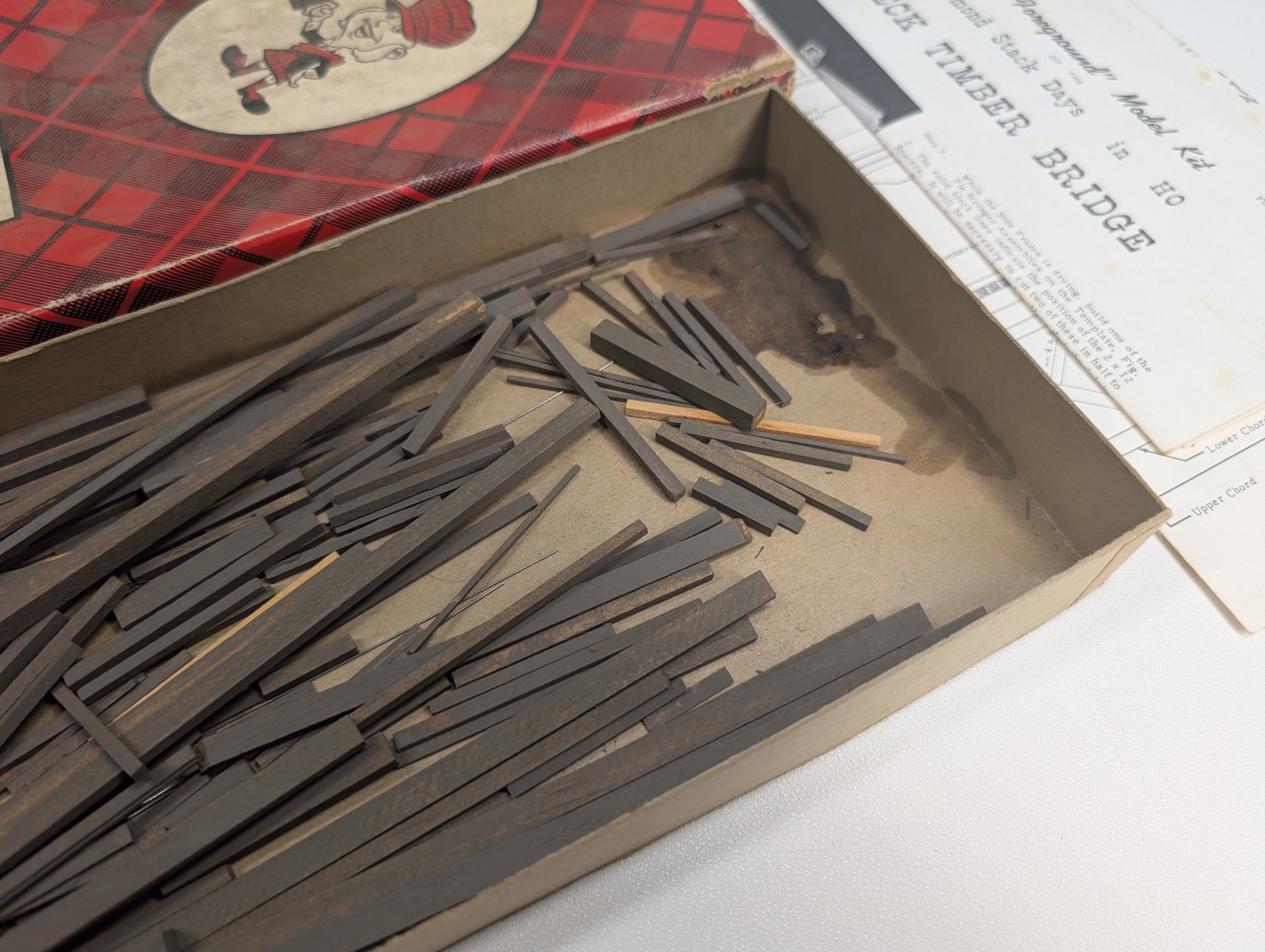 USED Campbell Scale Models #761-495 HO Scale Deck Timber Bridge KIT