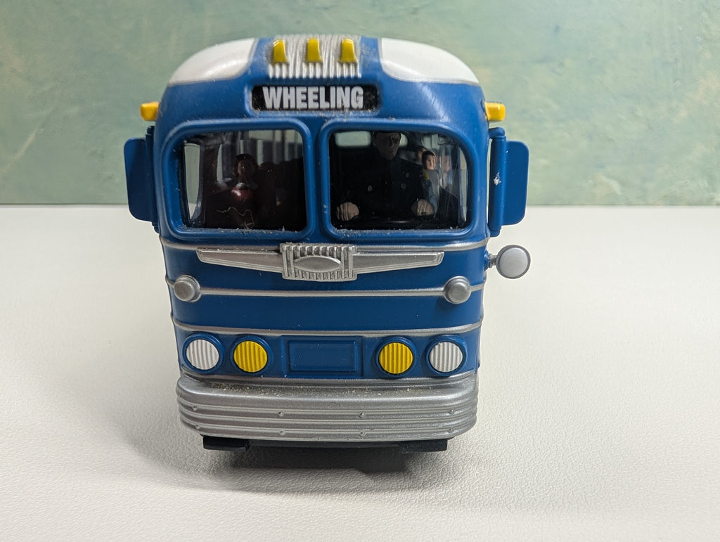 USED MTH Rail King 30-50033 O Greyhound Diecast Bus Wheeling #1948 Lig