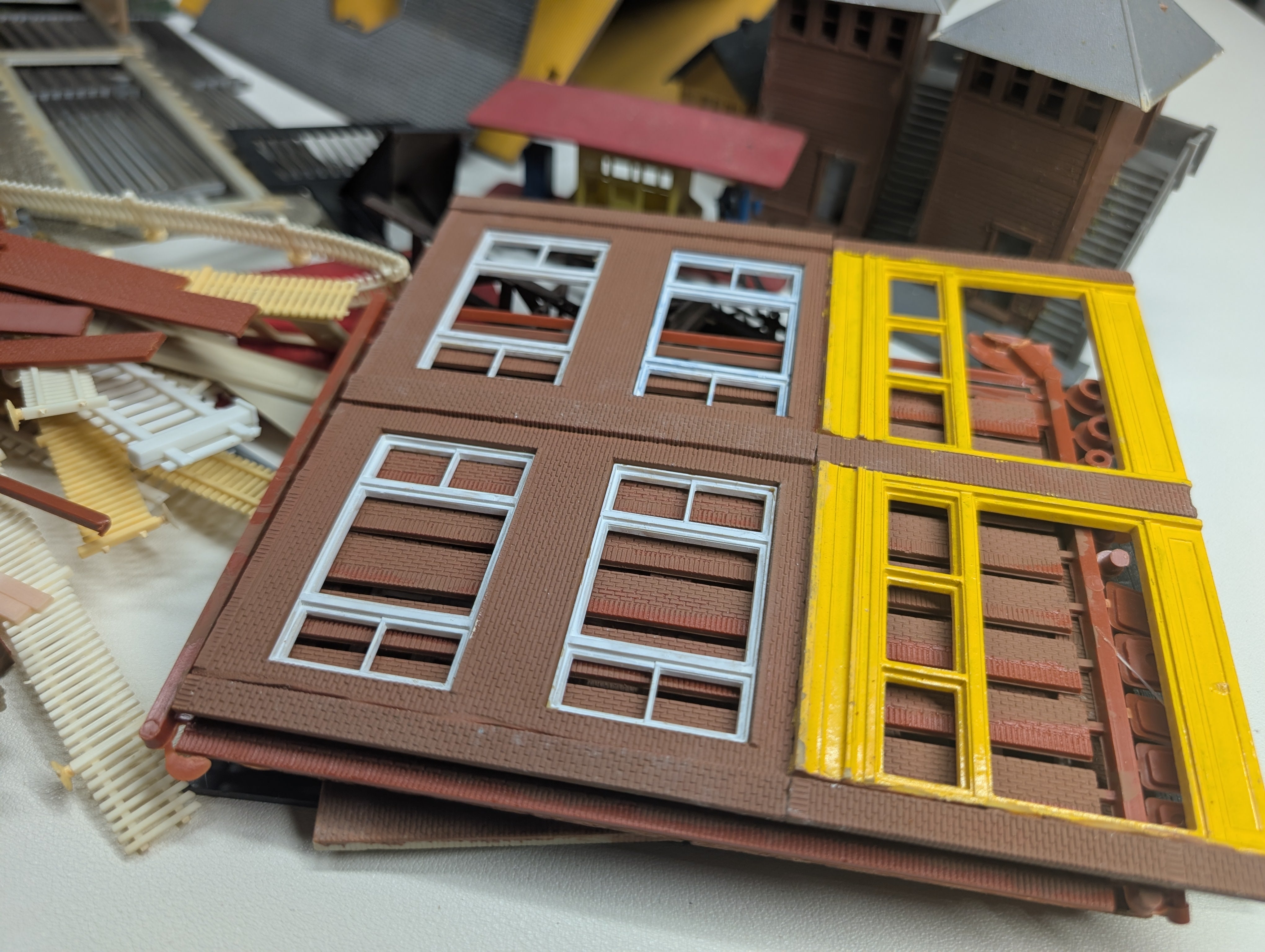 USED HO Scale Lot of Various Building Parts / Pieces, Scratch Building Parts