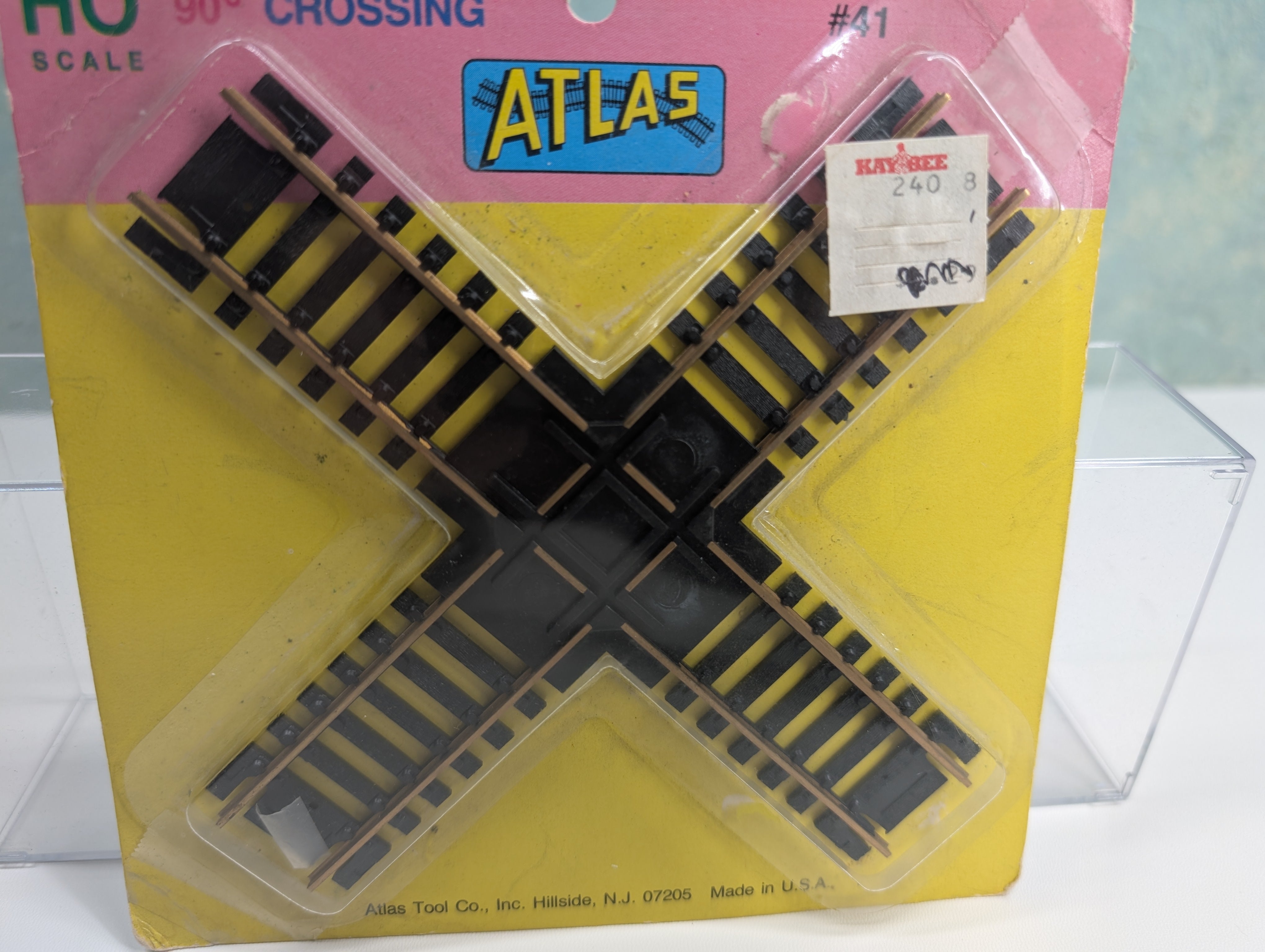 USED Atlas 41 HO Scale 90 Degree Crossing, Brass, Code 100