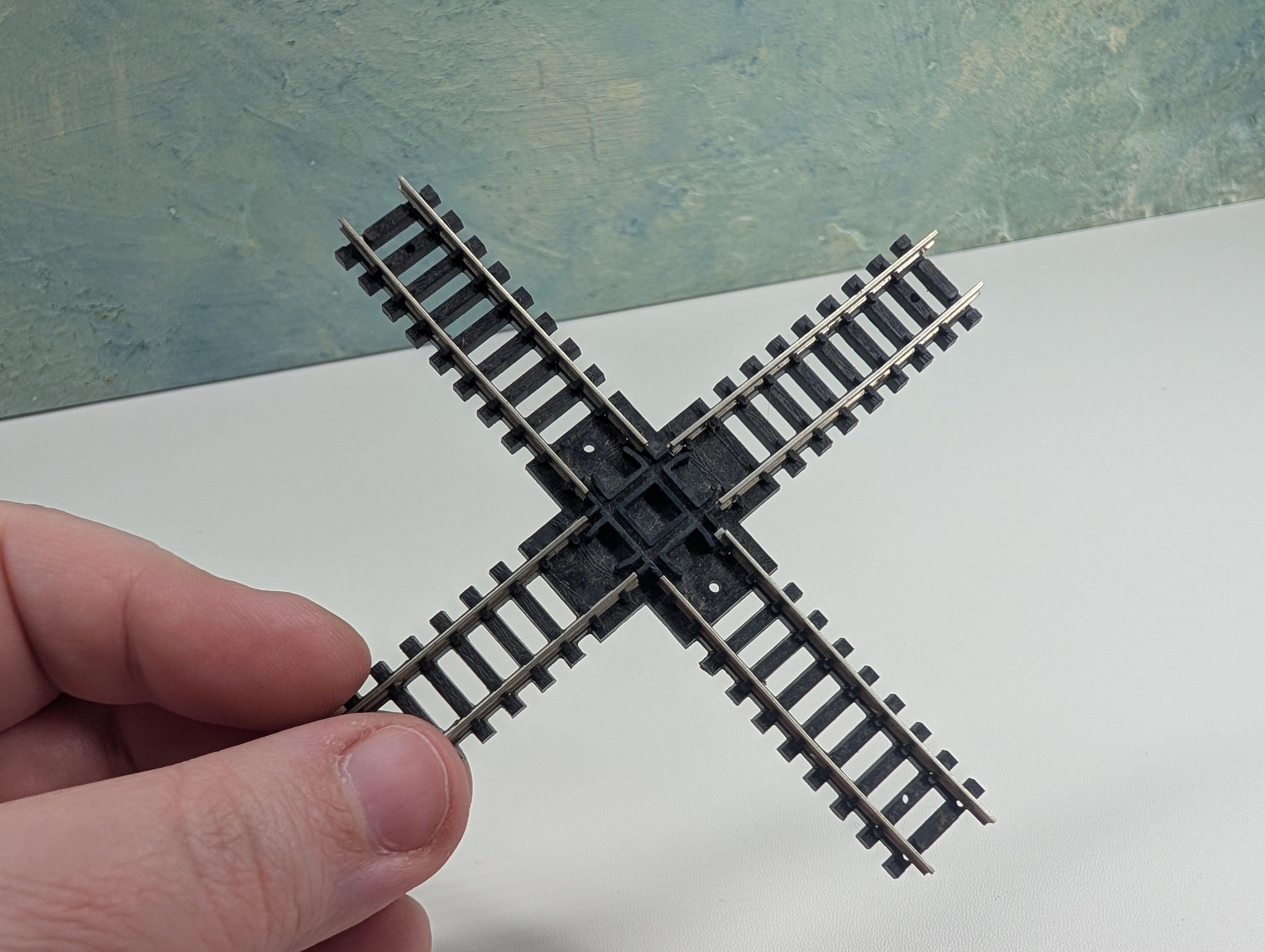 USED Bachmann 7657 N Scale 90 Degree Crossing Code 80 Track Silver