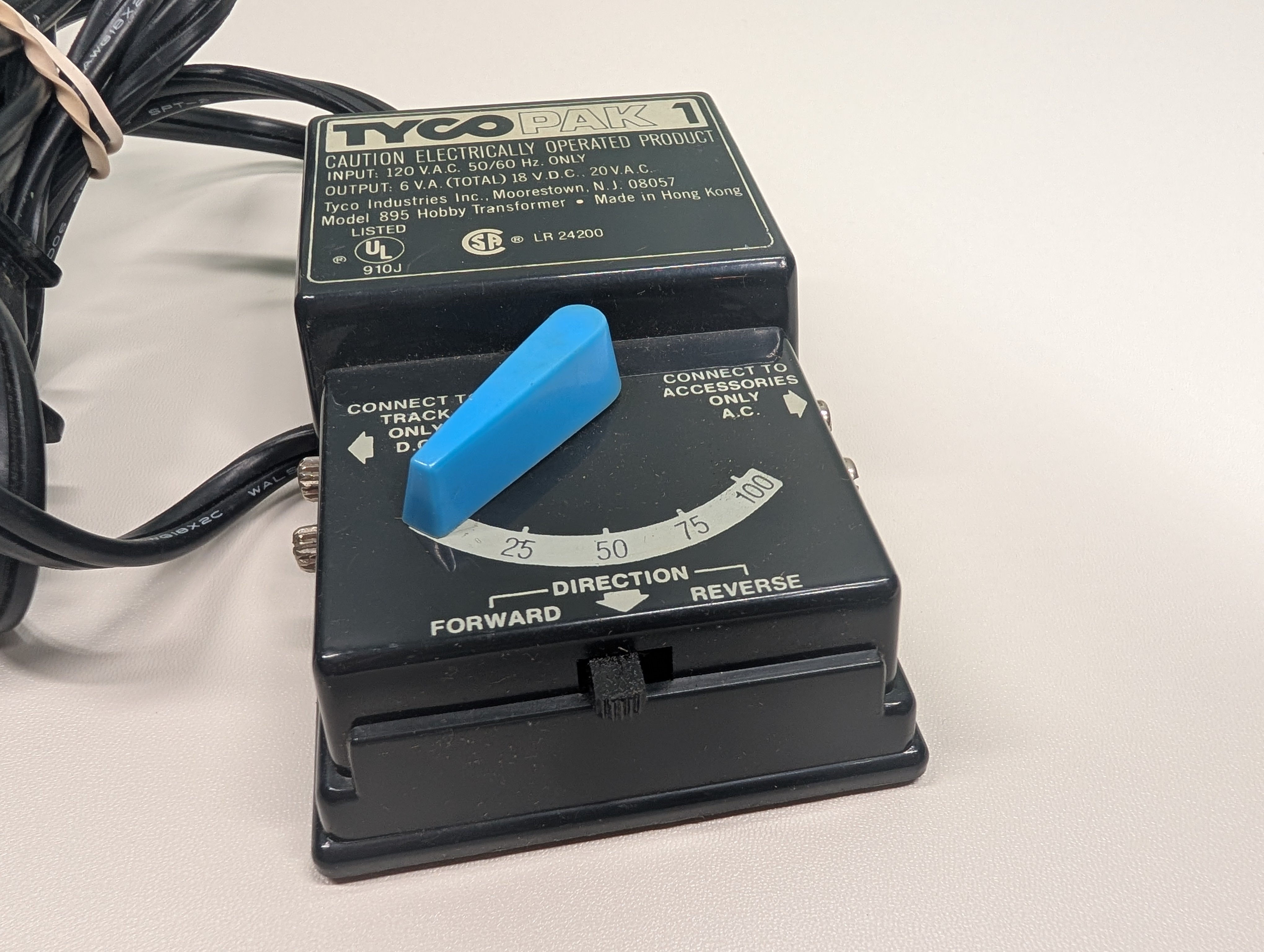 USED Tyco HO Scale Model Train Power Pack, Transformer Pak 1 Tested