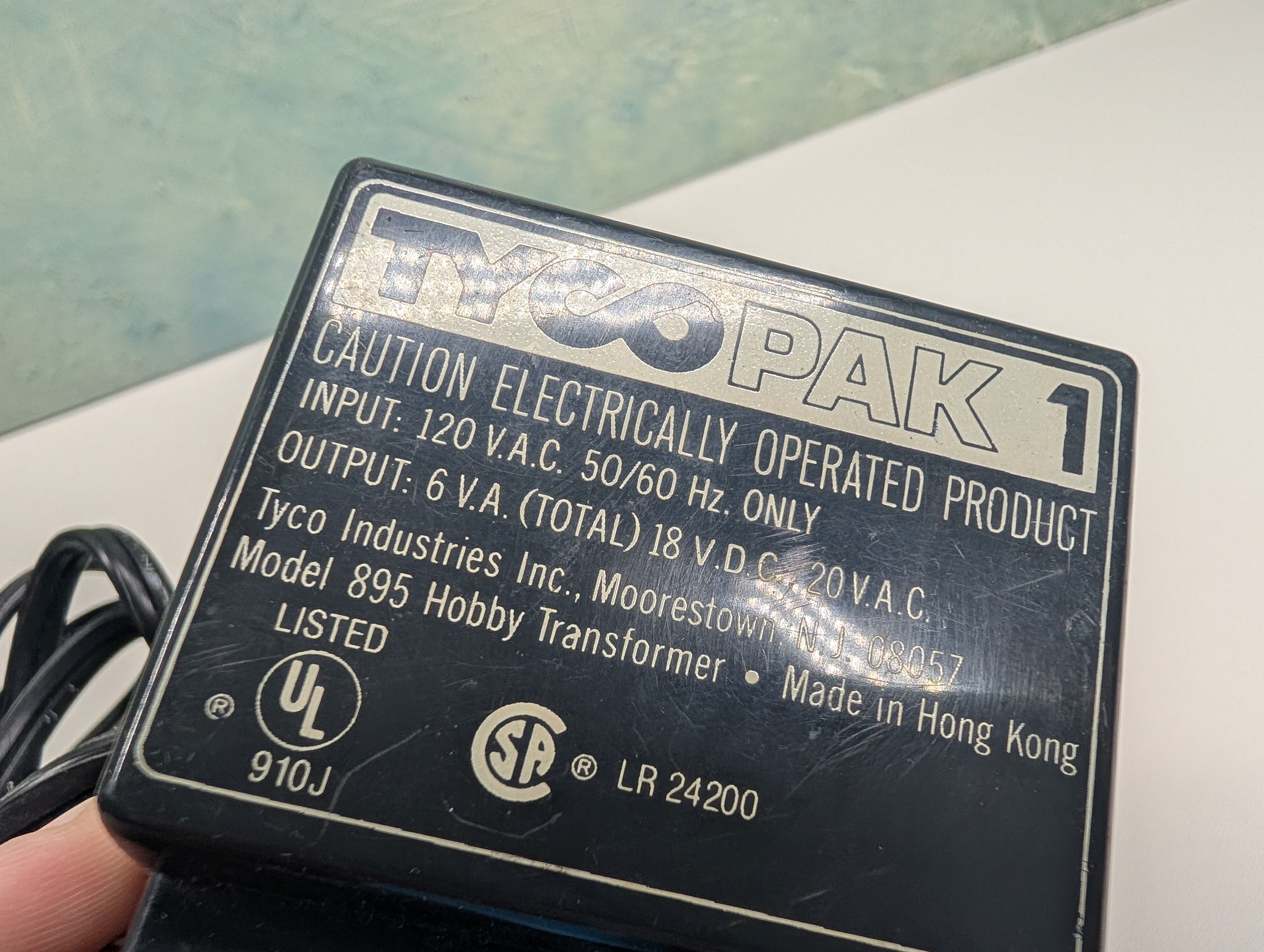 USED Tyco HO Scale Model Train Power Pack, Transformer Pak 1 Tested