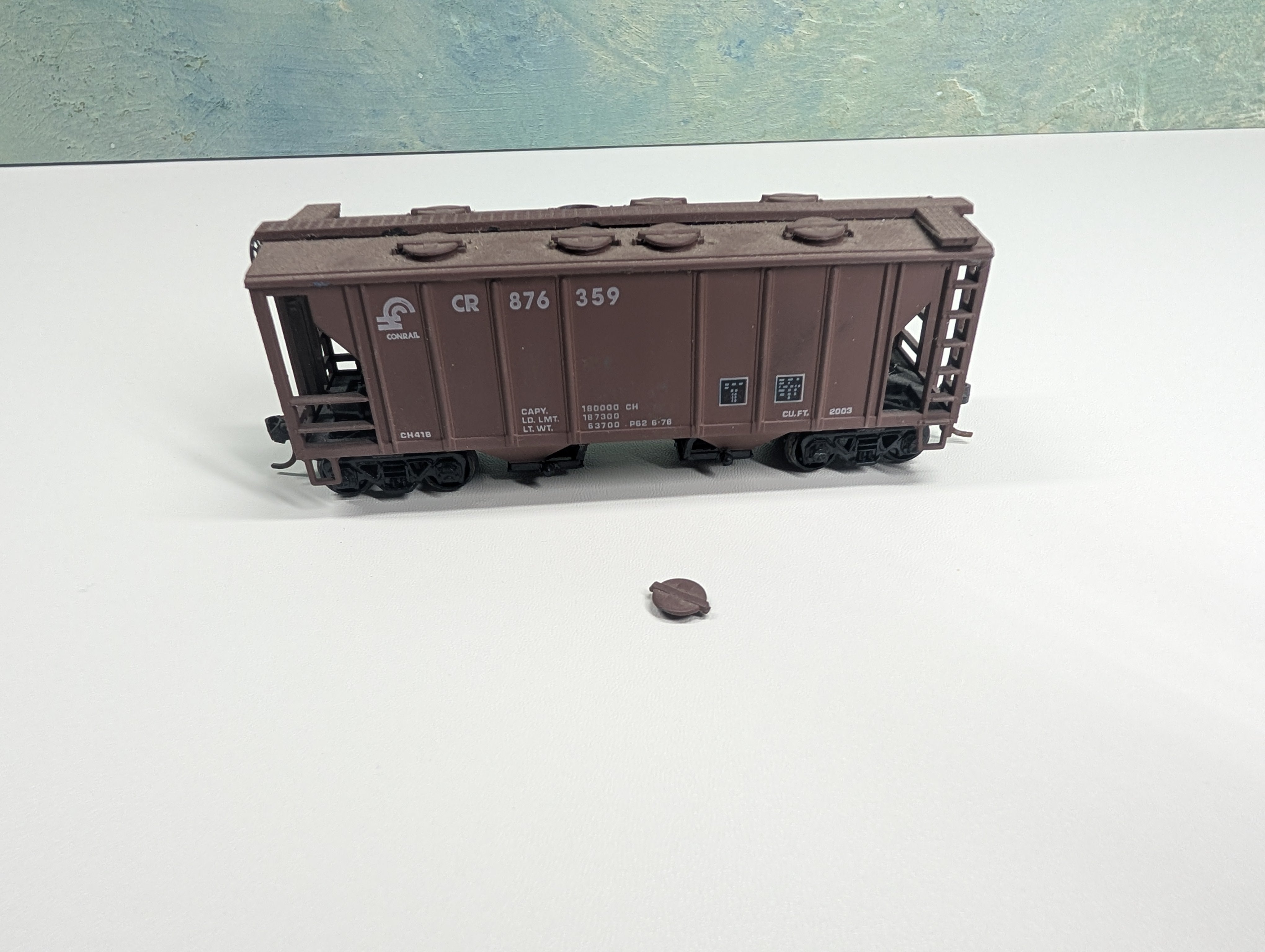 USED Roundhouse HO Scale 2 Bay Covered Hopper Conrail CR #876359