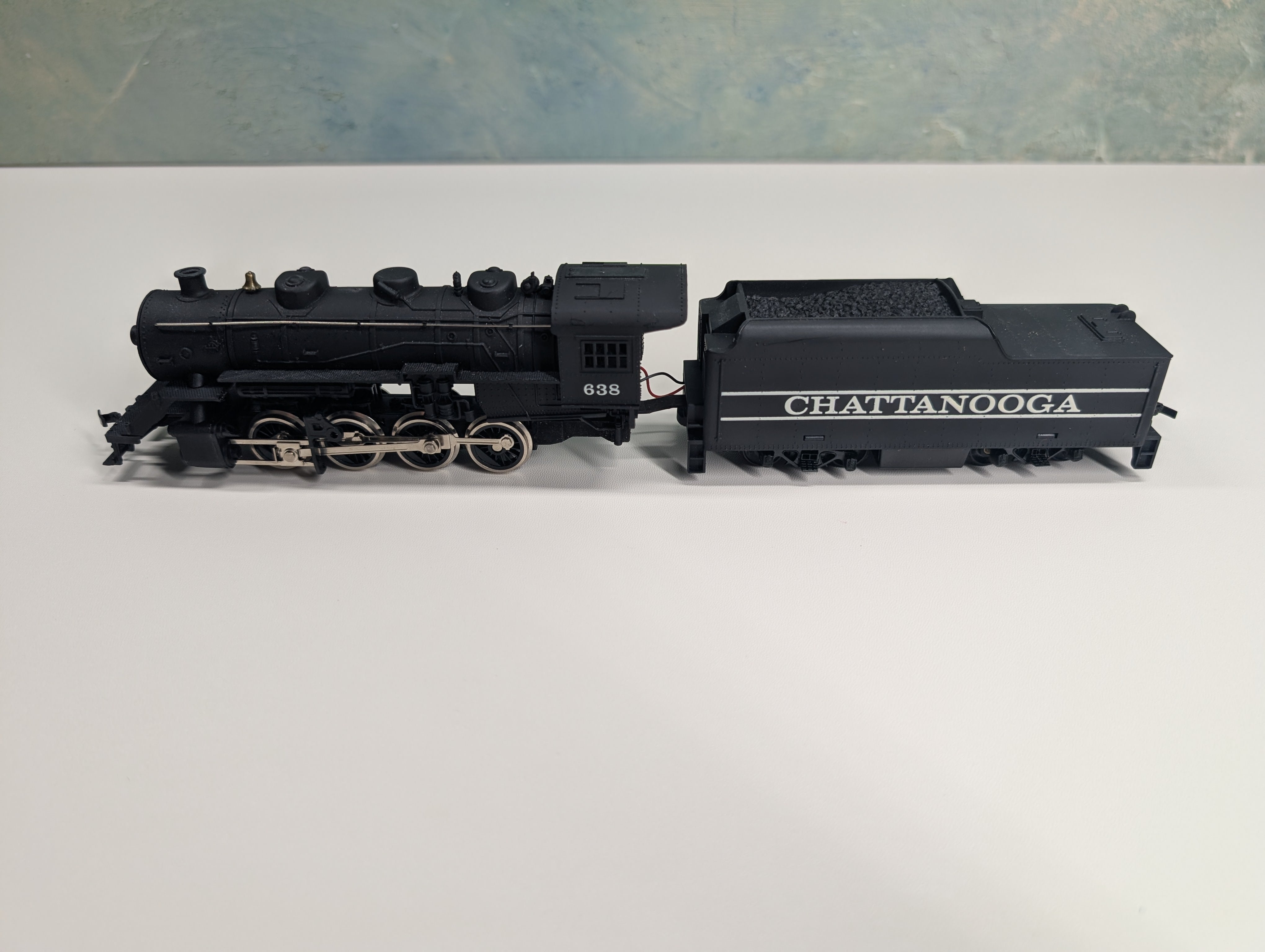 USED Tyco 256-76 HO Scale 0-8-0 Steam Locomotive Chattanooga #638 Runs DC