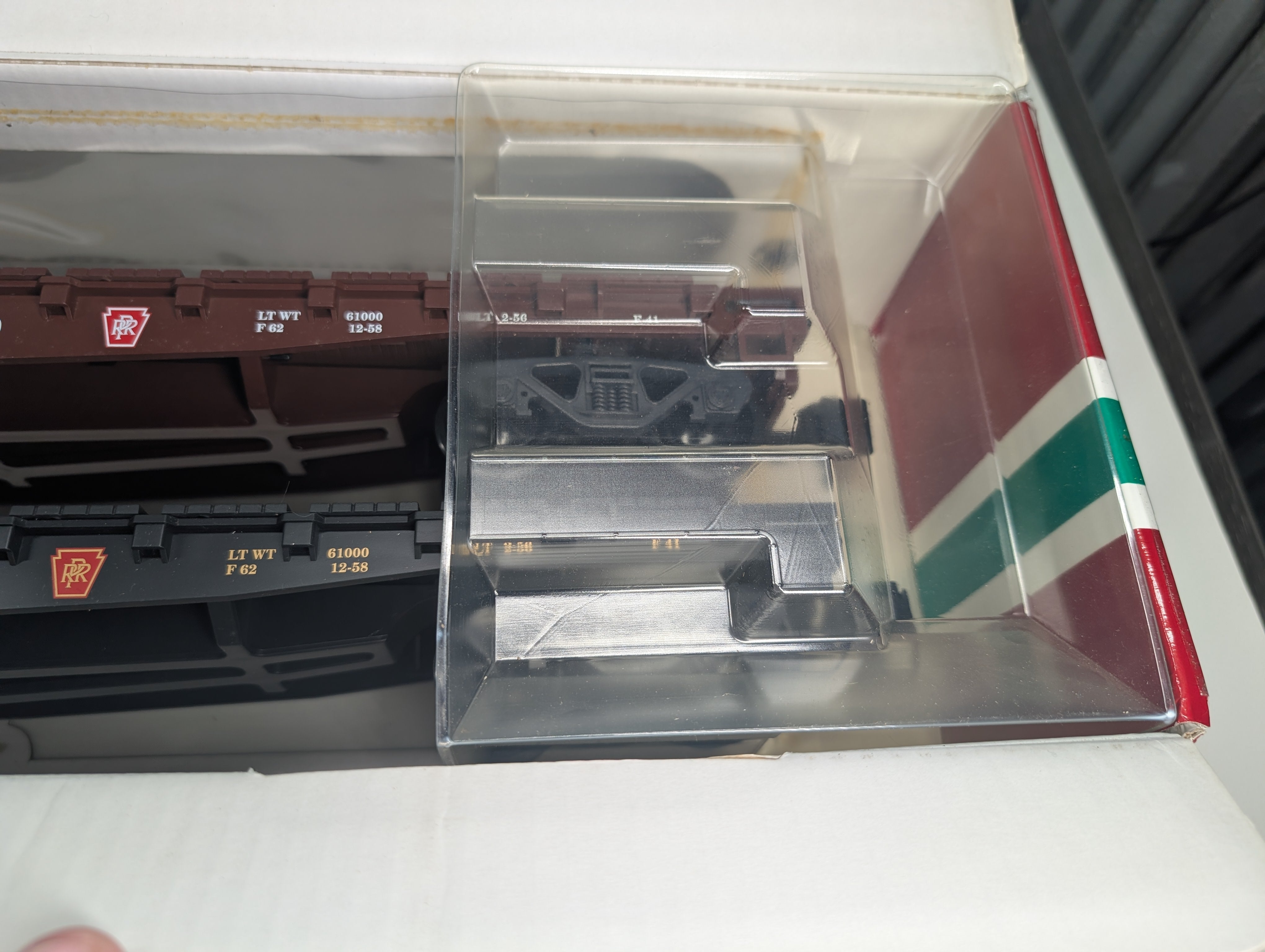 USED LGB 42540 G Scale Two Flat Cars Pennsylvania #469830, 469617