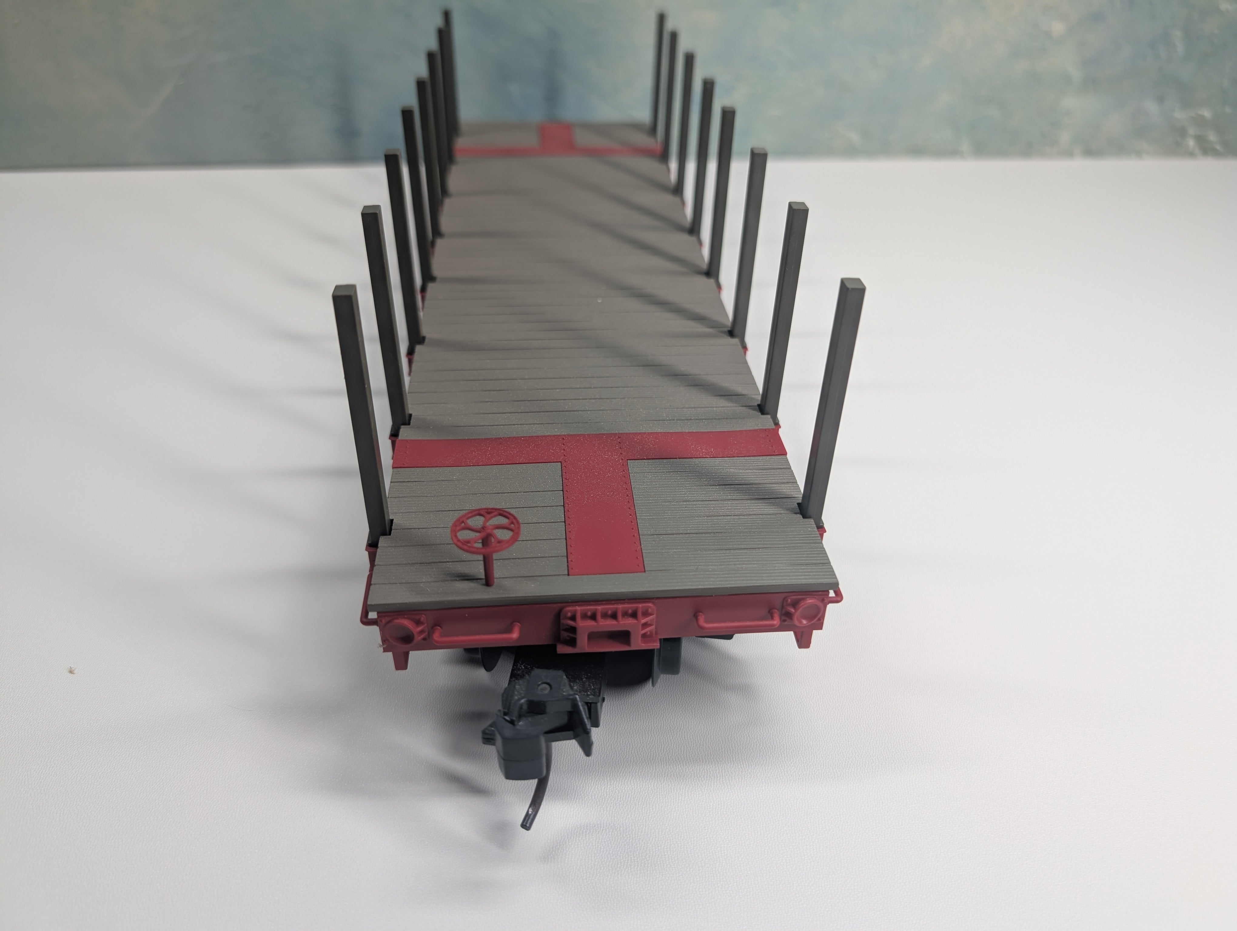 USED Piko 38700 G Scale Flat Car with Stakes Santa Fe ATSF #20508