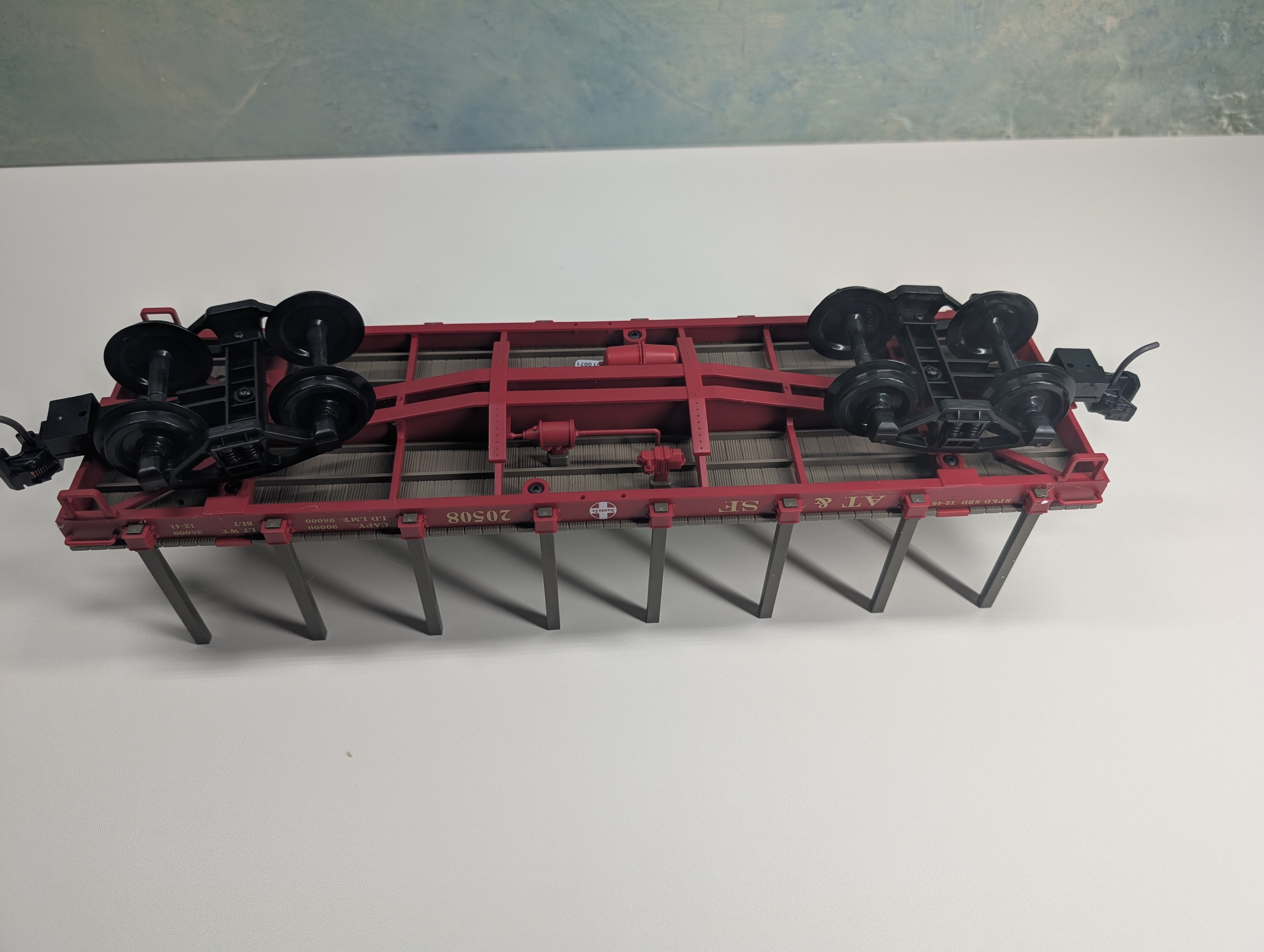 USED Piko 38700 G Scale Flat Car with Stakes Santa Fe ATSF #20508