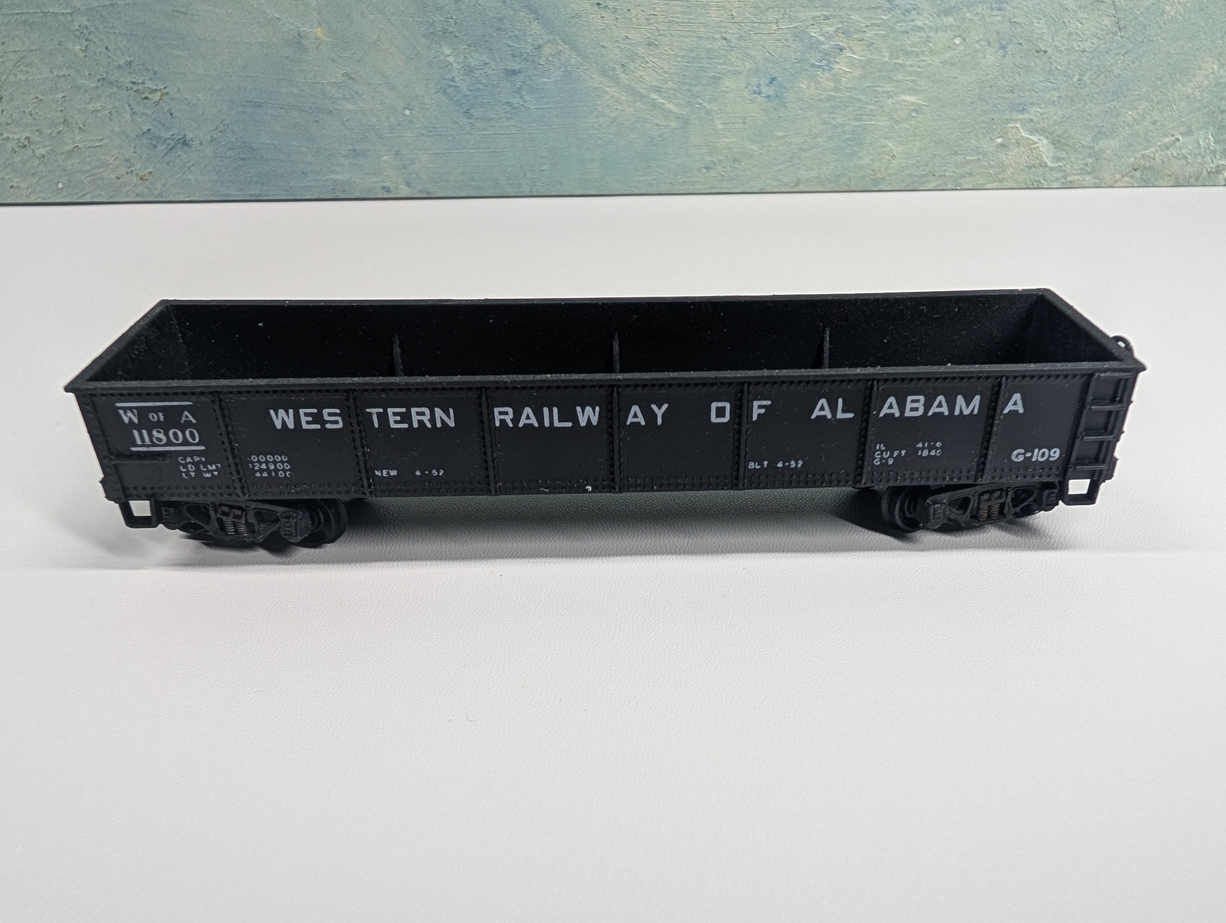 USED Varney HO Scale Gondola Western Railway of Alabama WofA #11800