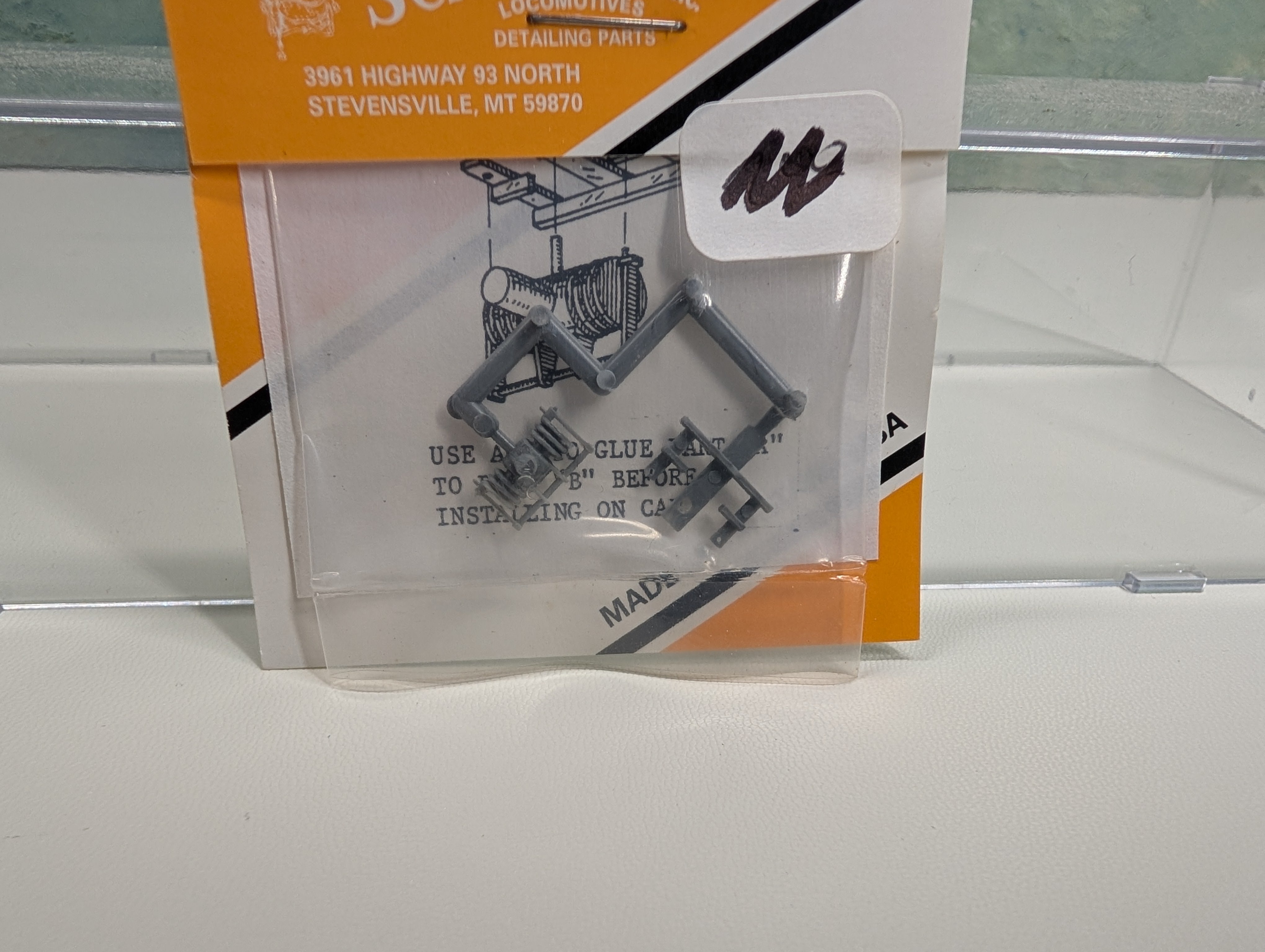 Precision Scale Co 33248 HO Scale Transfer Drive for Mechanical Air Conditioning, Auxiliary Truck Mounted, Pullman Pass Cars, Detail Parts