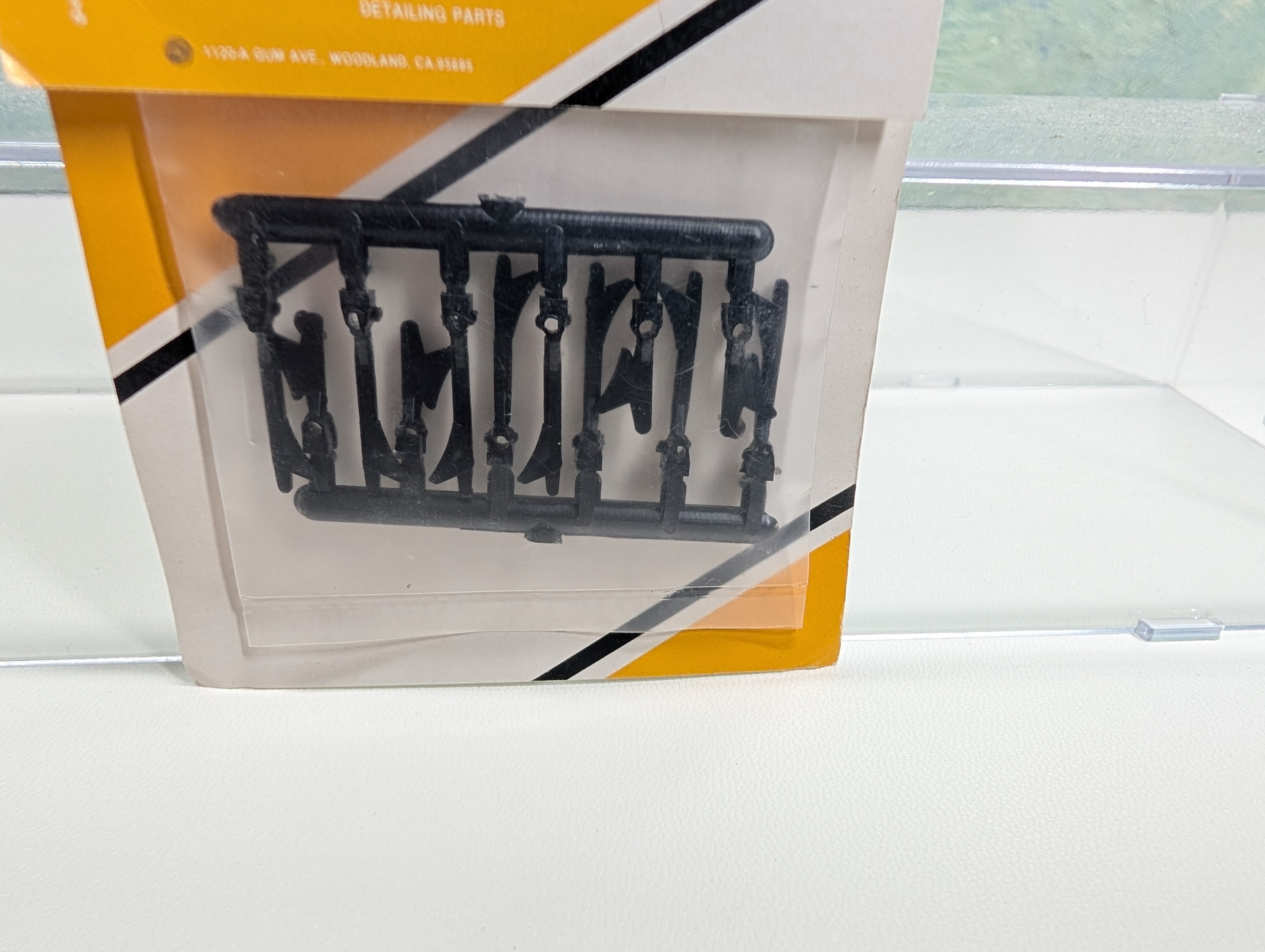 Precision Scale Co 31643 HO Scale Locomotive Brake Hangers w/Shoes, Black Plastic, Detail Parts