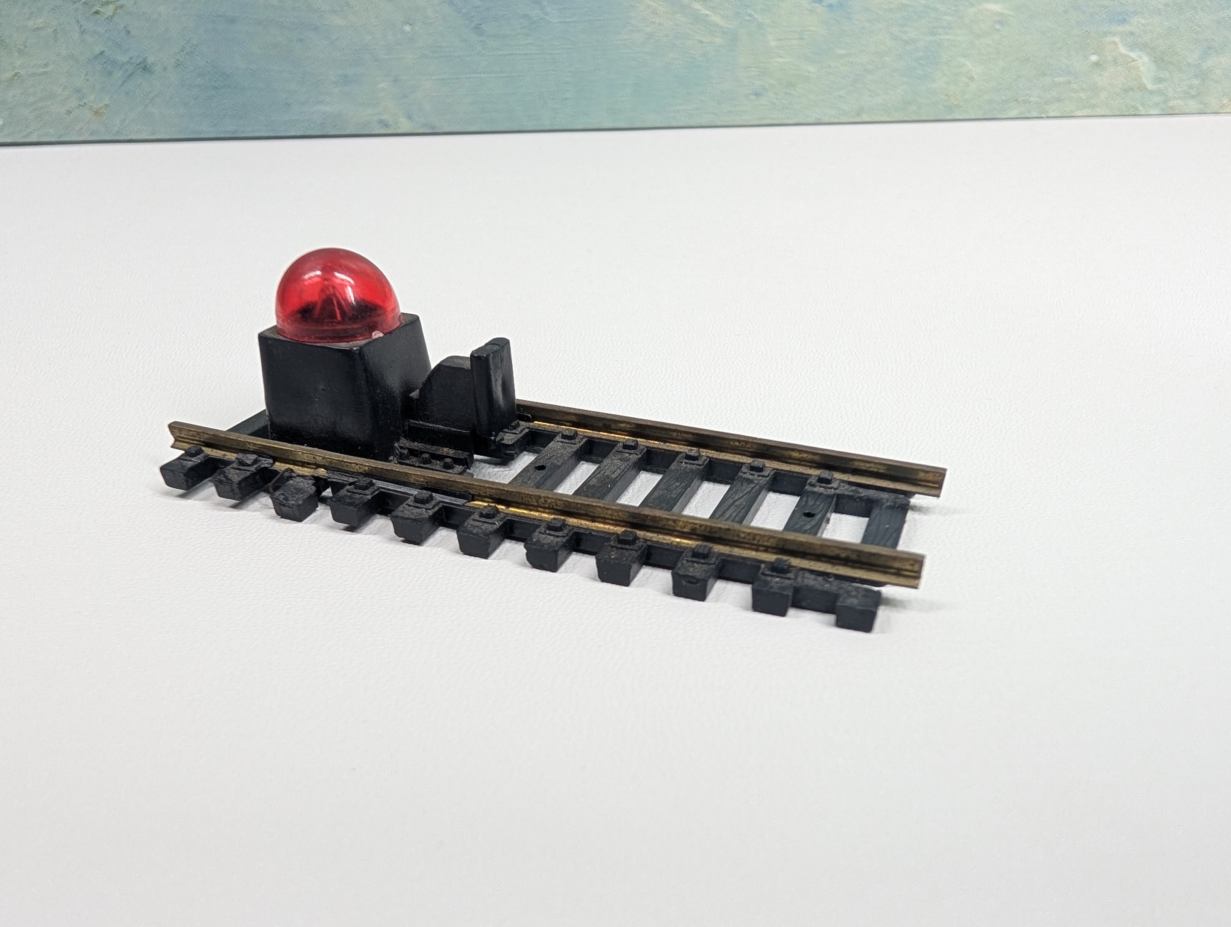 USED Casadio 2526 HO Scale Lighted Track End Bumper Code 100 Brass Track (Tested)