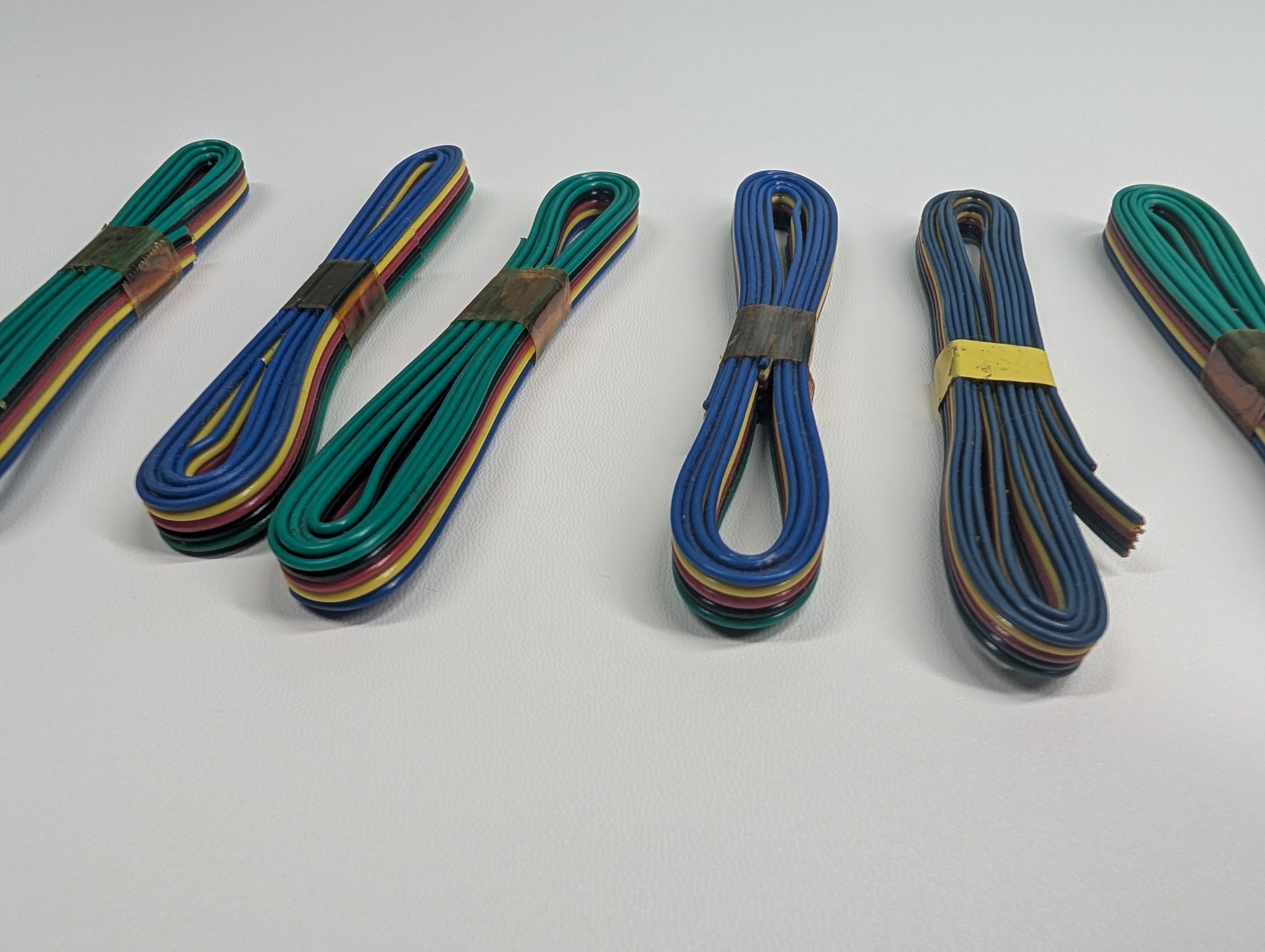 USED MULTI Scale 5 Conductor Ribbon Wire for Turnout Switches (6 pcs)