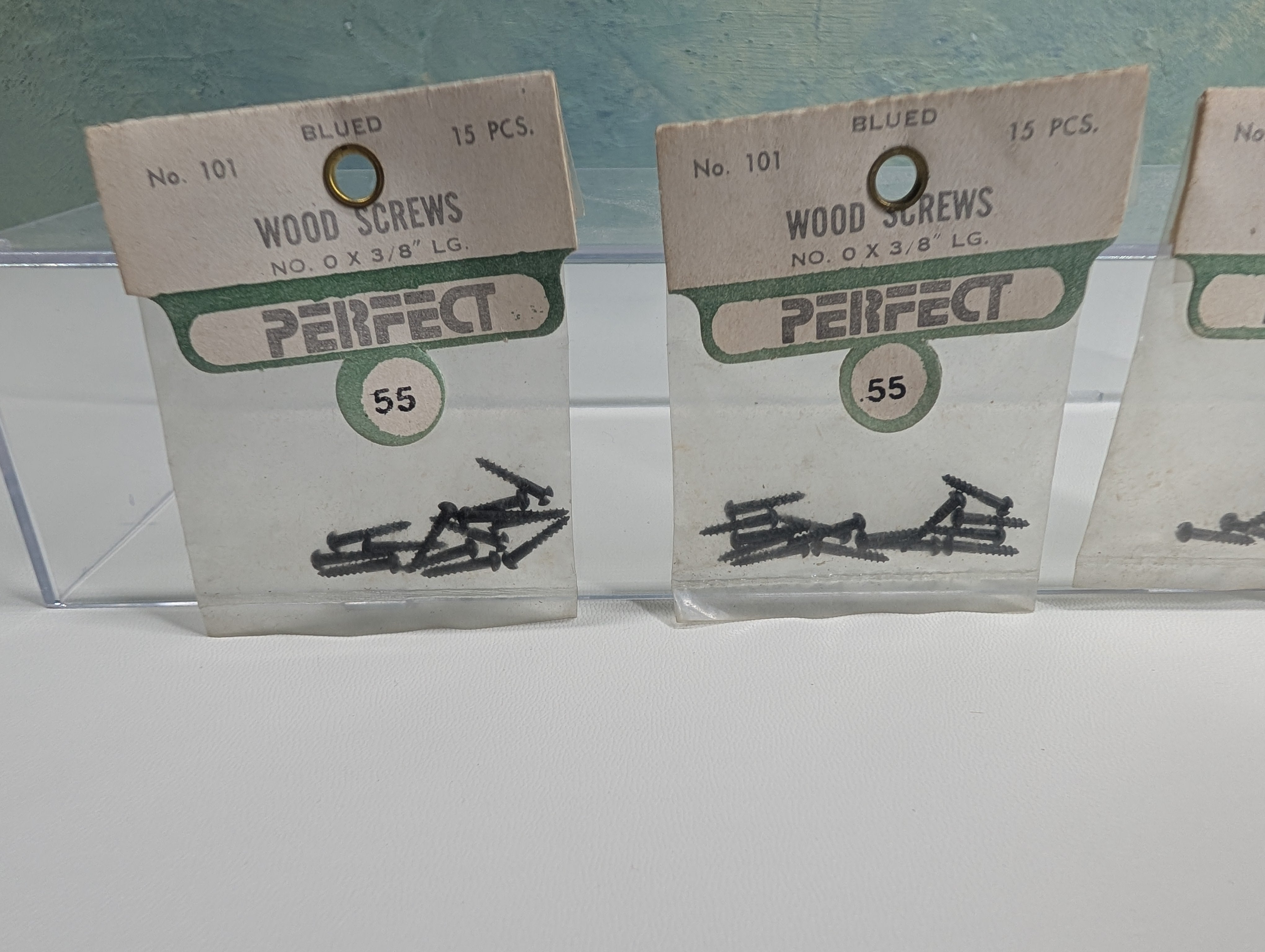 Perfect Parts 101 MULTI Scale Wood Screws Blued 0 x 3/8" LG (45 pcs)