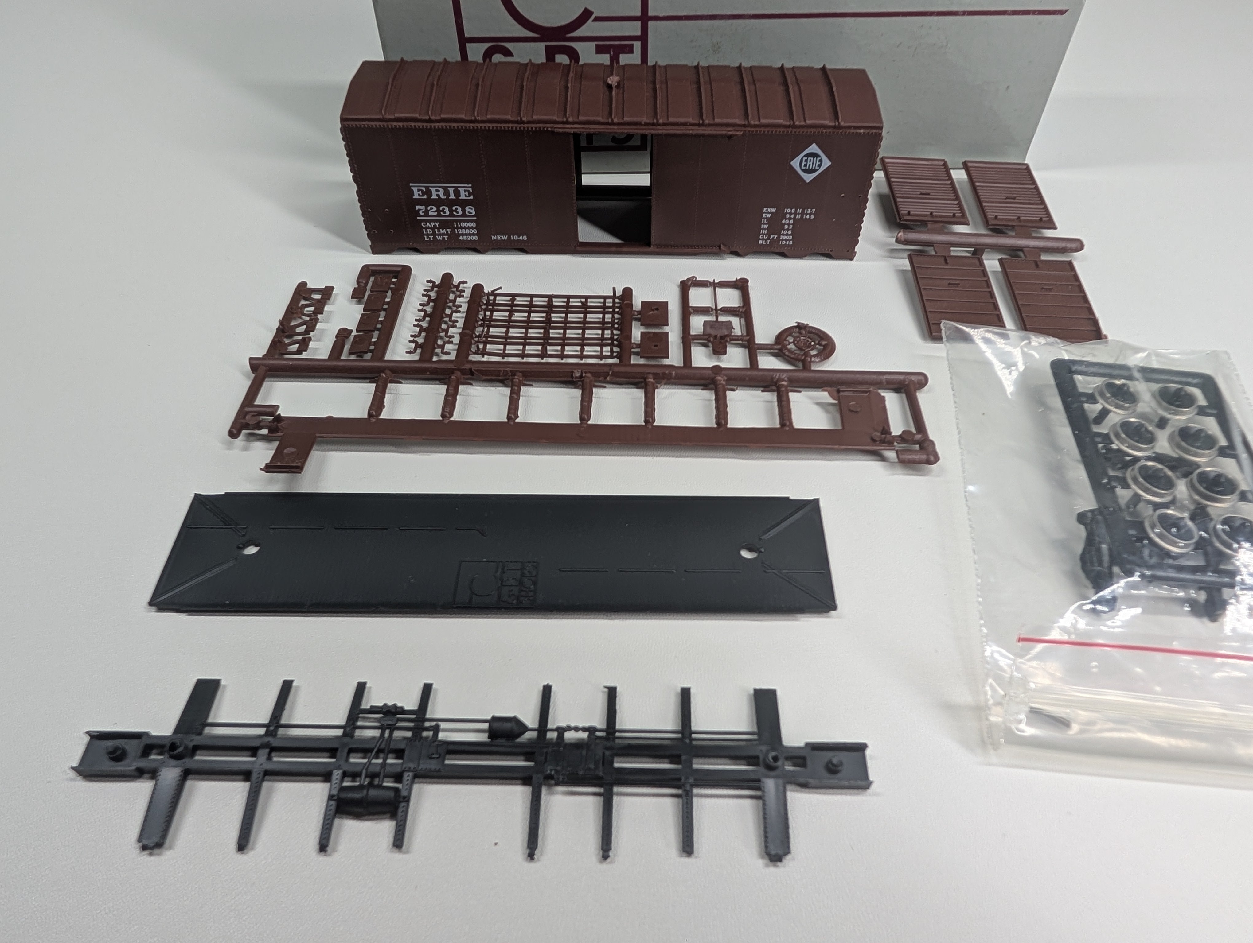 USED C&BT SHOPS HO Scale 1944 AAR 40' Box Car Erie #72338 Anthracite Car KIT