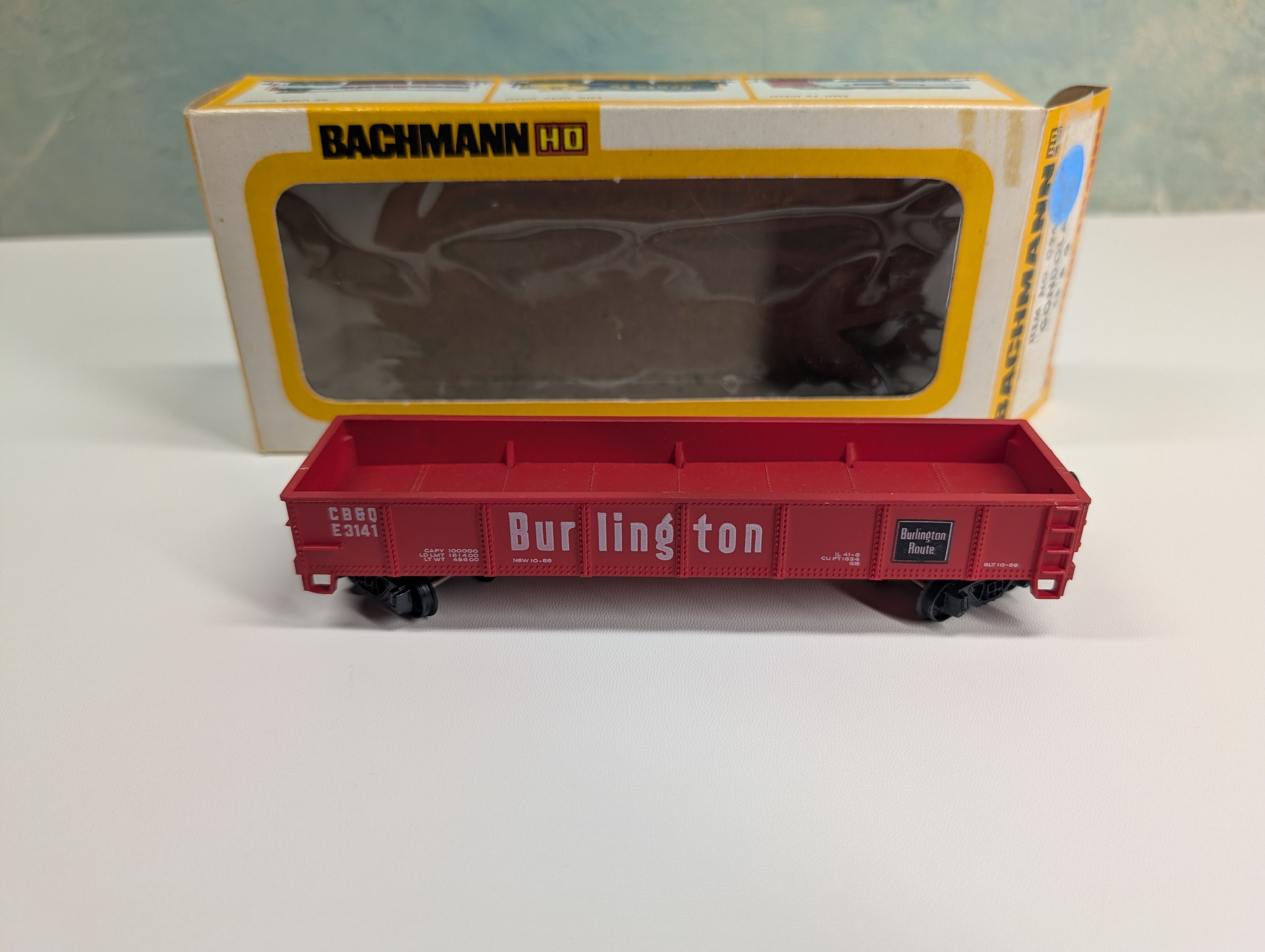 USED Bachmann 941 HO Scale 40' Gondola Burlington CB&Q #E3141