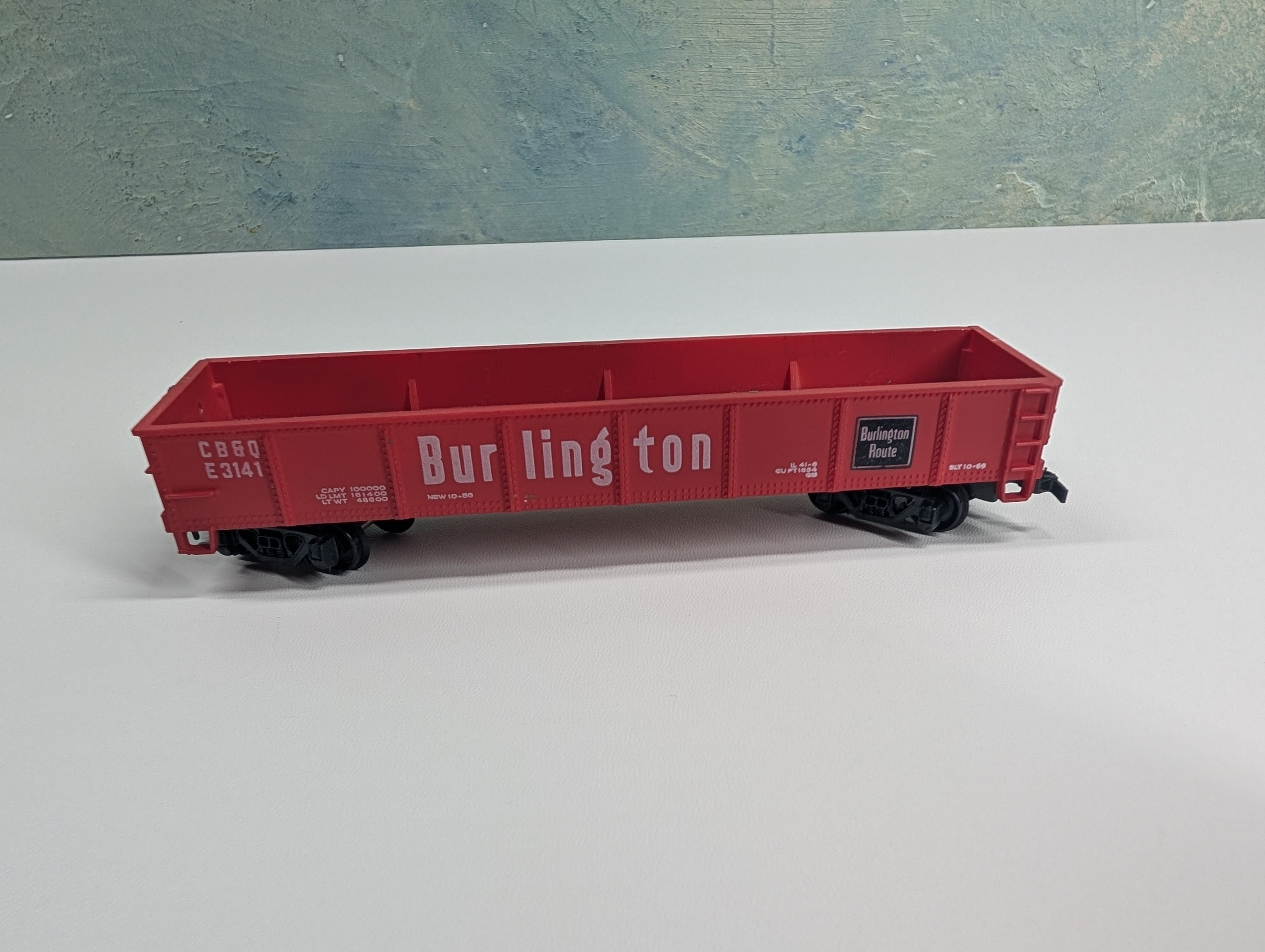 USED Bachmann 941 HO Scale 40' Gondola Burlington CB&Q #E3141