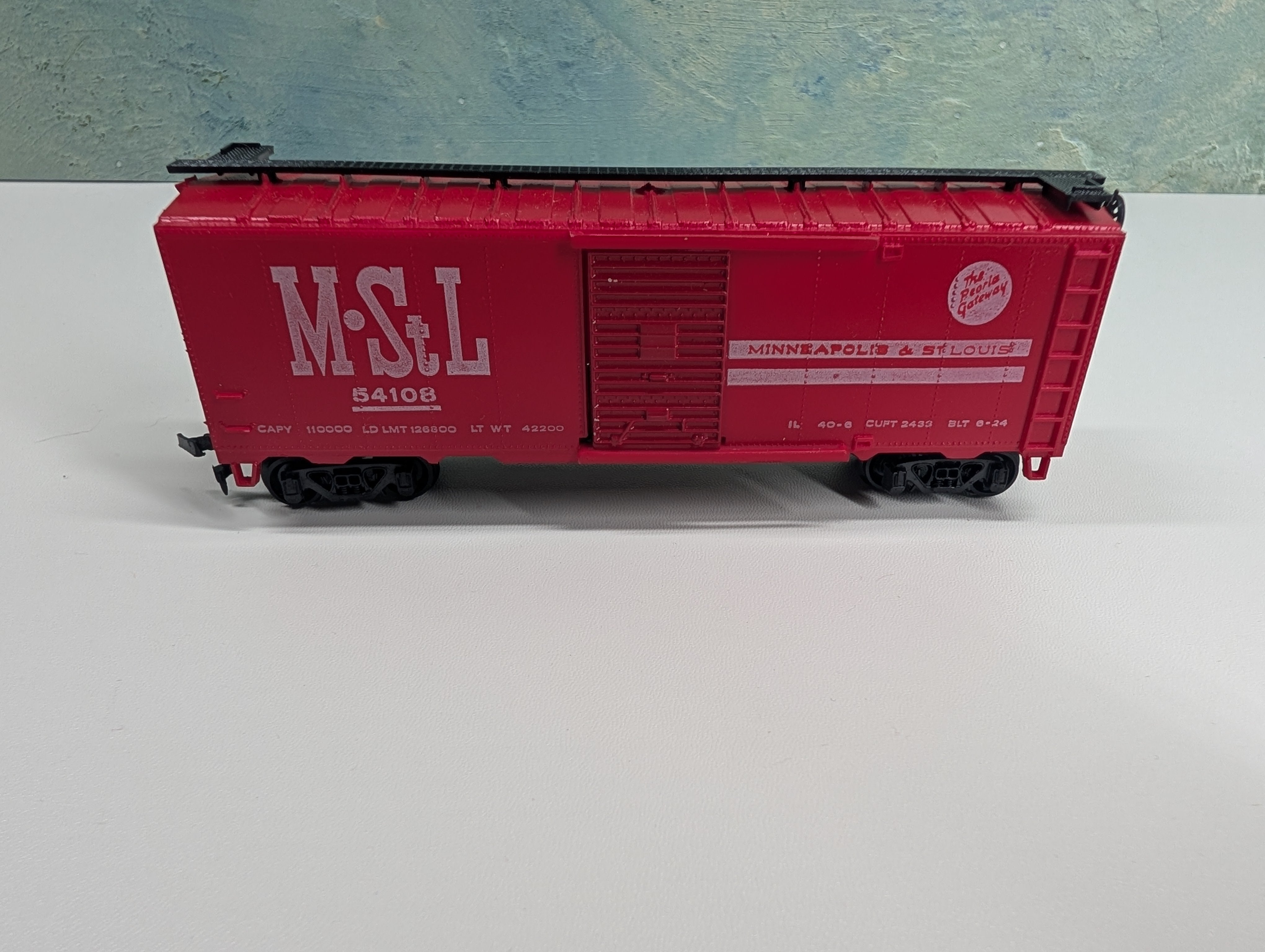 USED AHM HO Scale 40' Box Car Minneapolis & St Louis MStL #54108