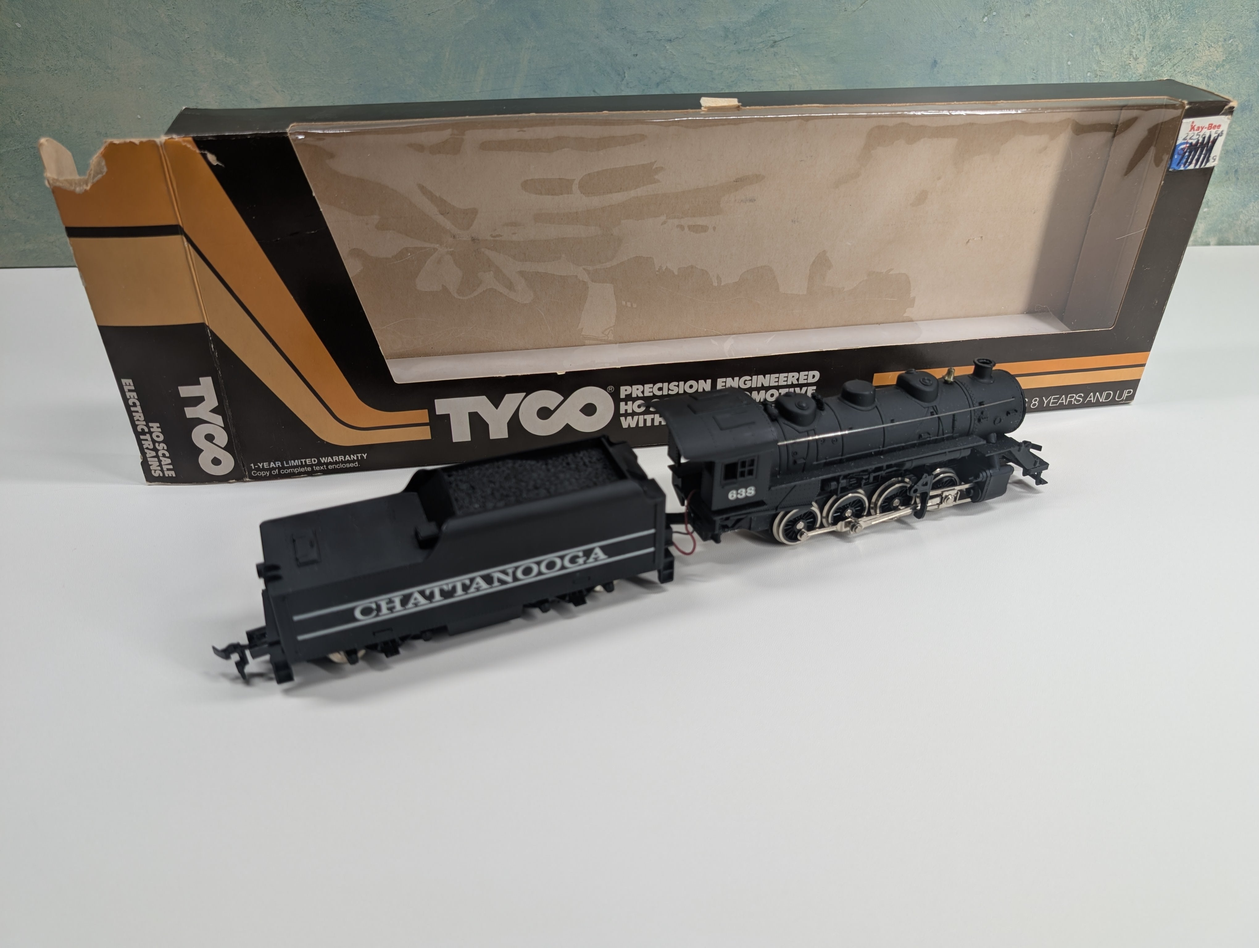 USED Tyco HO Scale 0-8-0 Steam Locomotive Engine Chattanooga #638 Needs Work DC