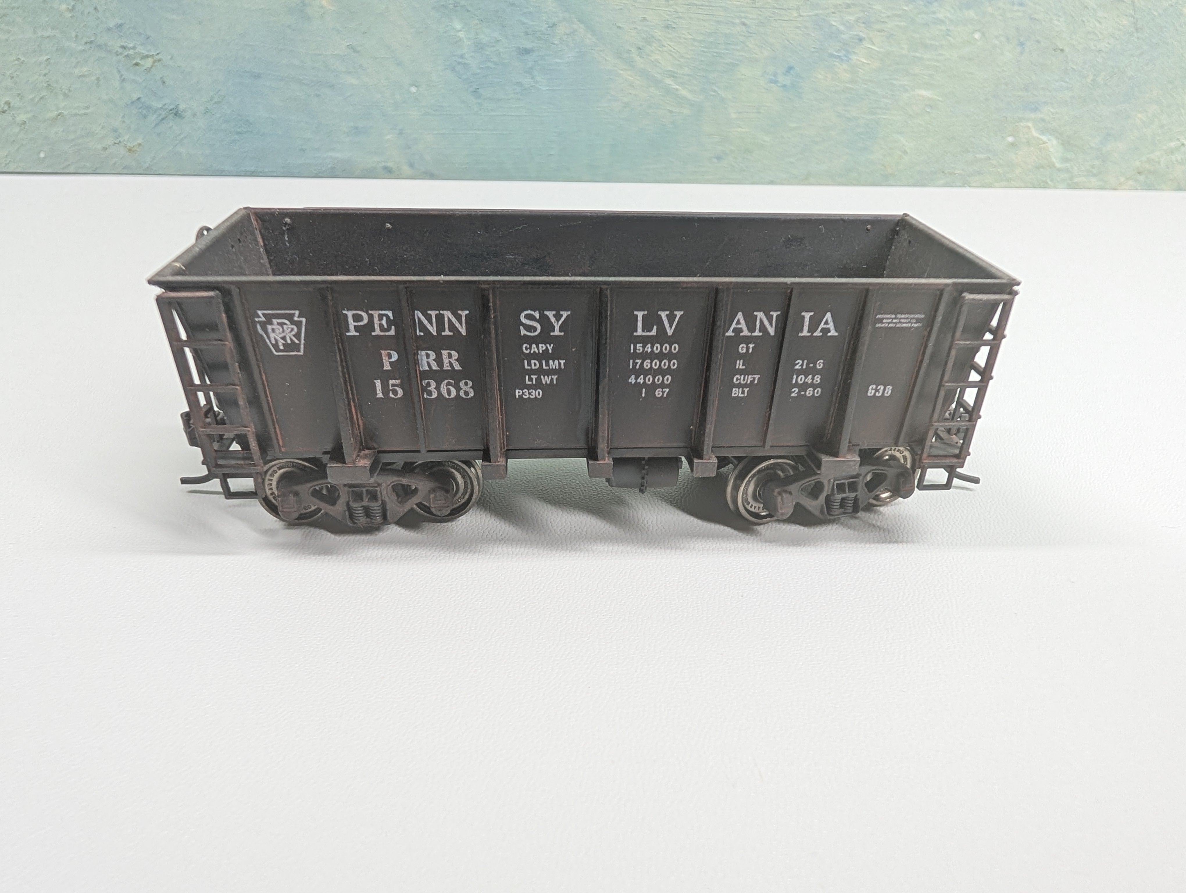 USED Roundhouse HO Scale LO-Side Ore Car Pennsylvania PRR #15368 Weathered