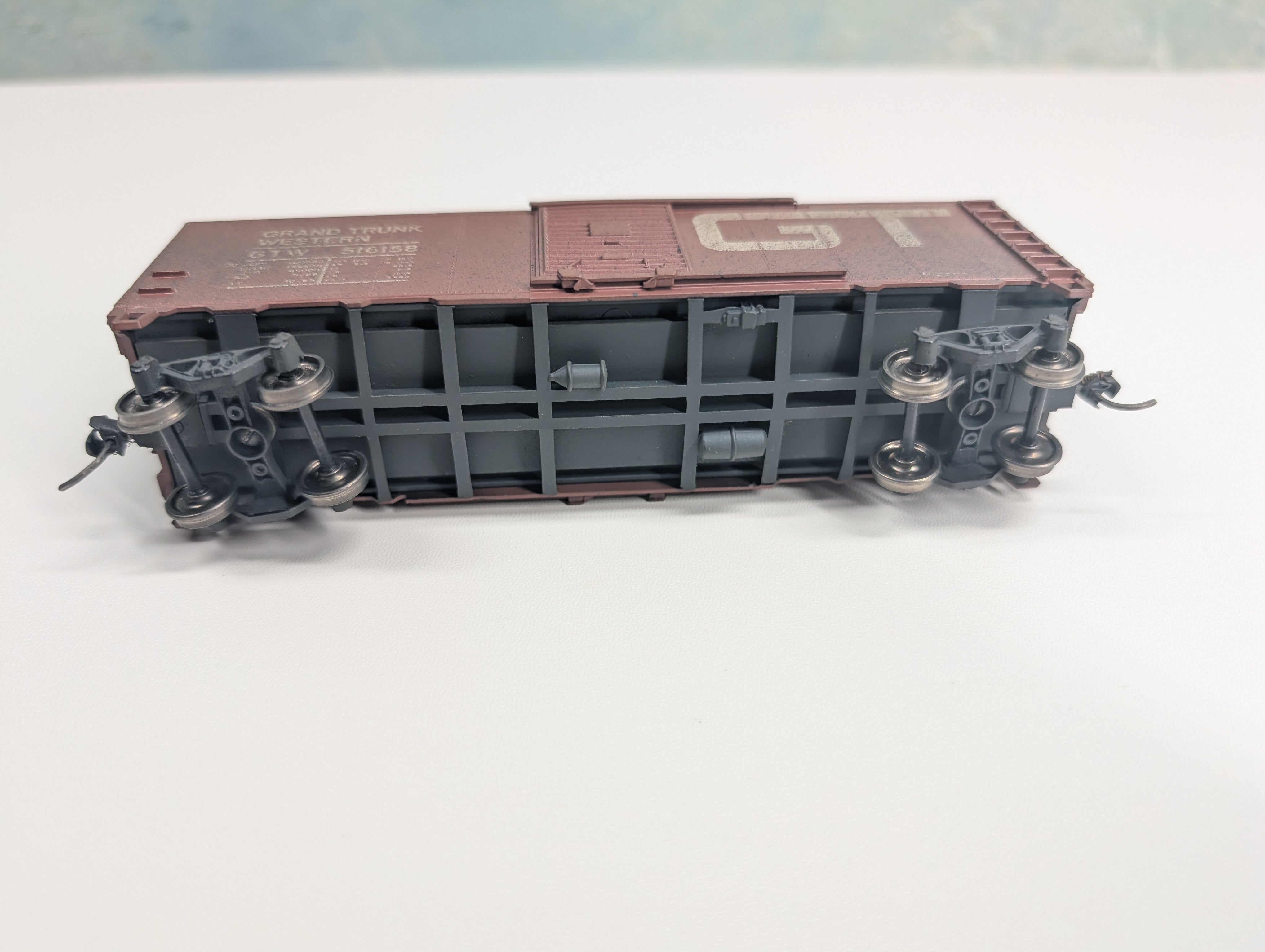 USED Athearn HO Scale 40' Box Car Grand Trunk Western GTW #516158 Weathered
