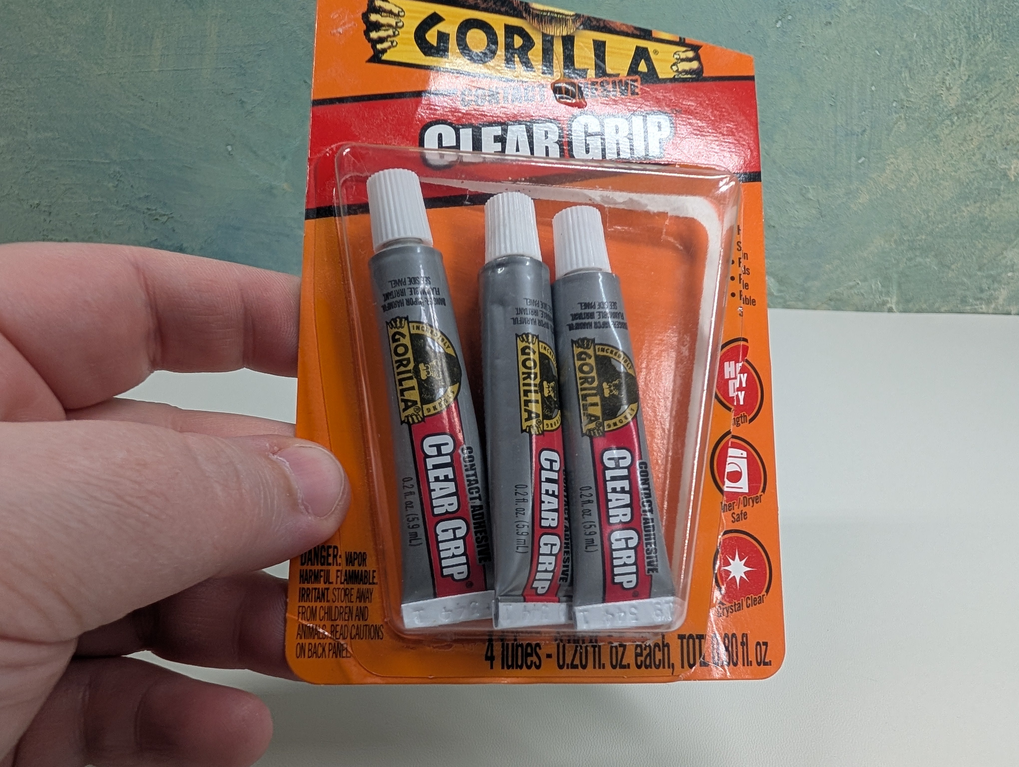 Gorilla Glue Contact Adhesive Clear Grip Glue 0.20oz Each (3 pcs)