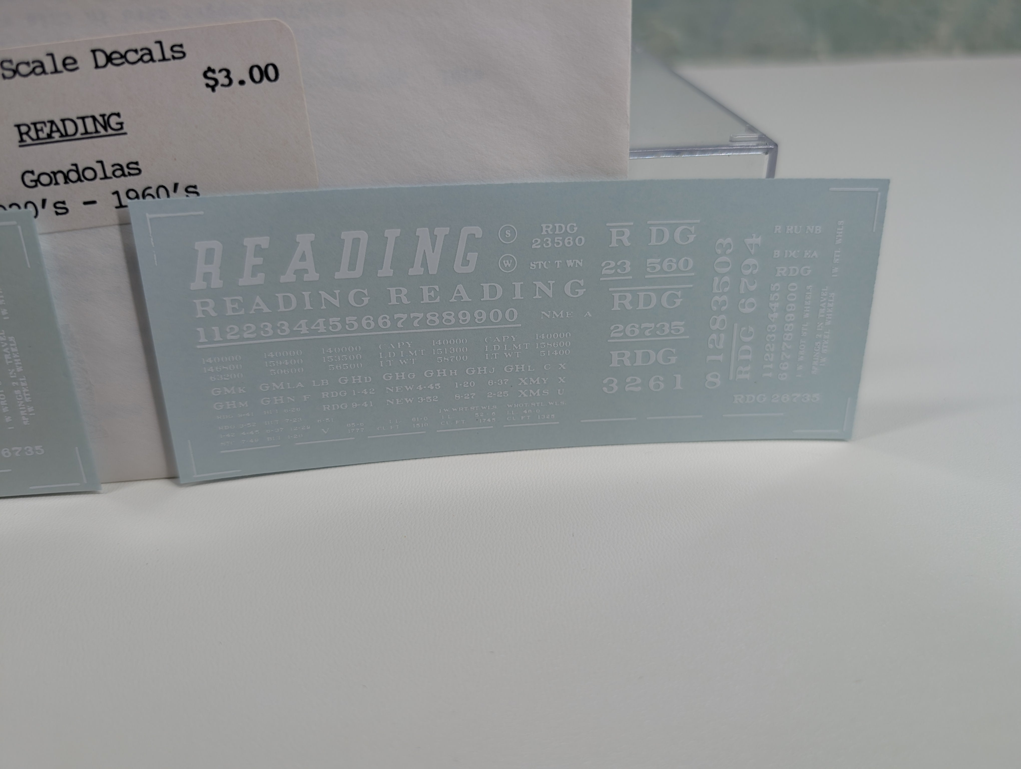 John Hall Decals 203 HO Scale Reading Gondola Decals