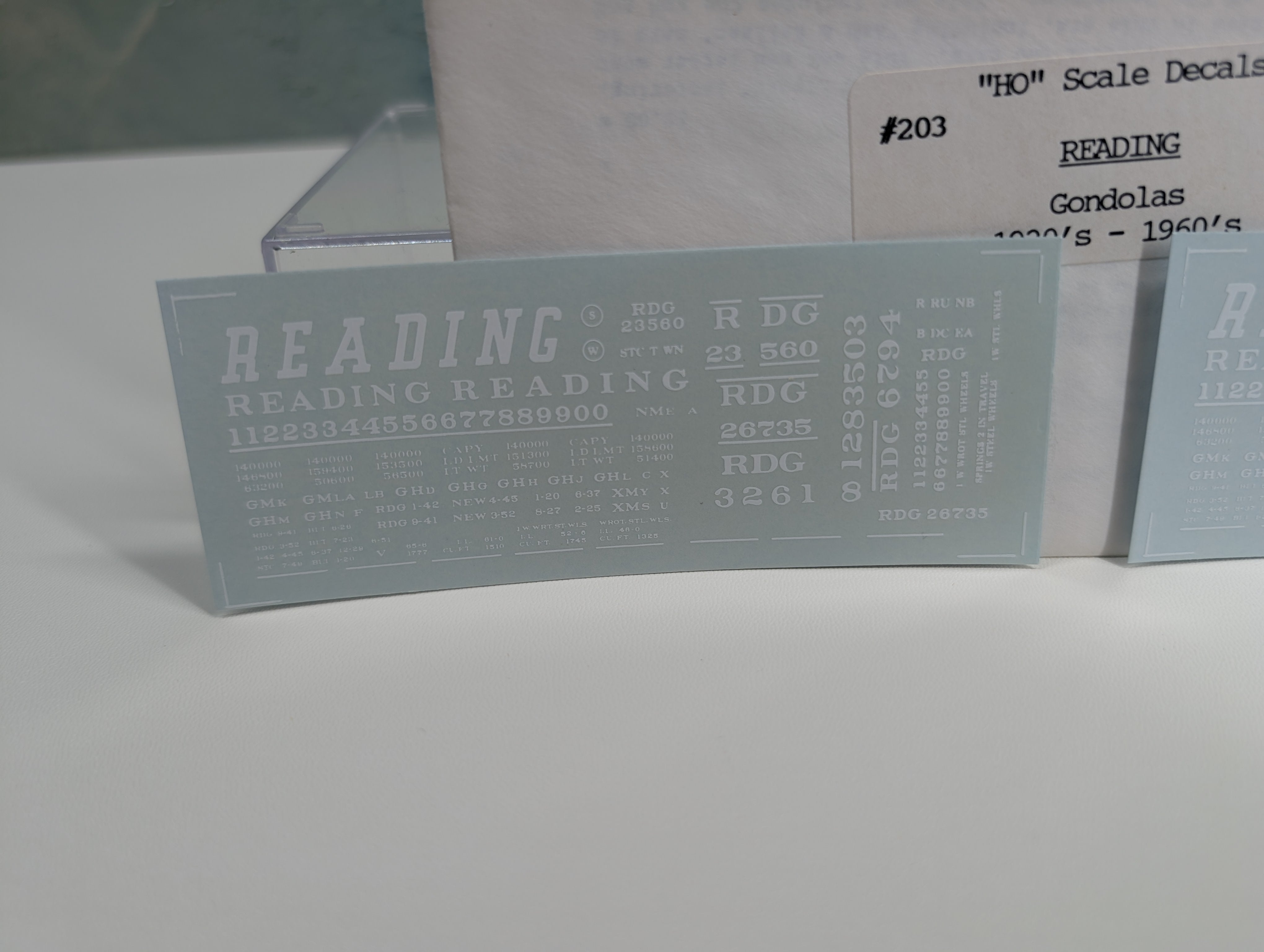 John Hall Decals 203 HO Scale Reading Gondola Decals