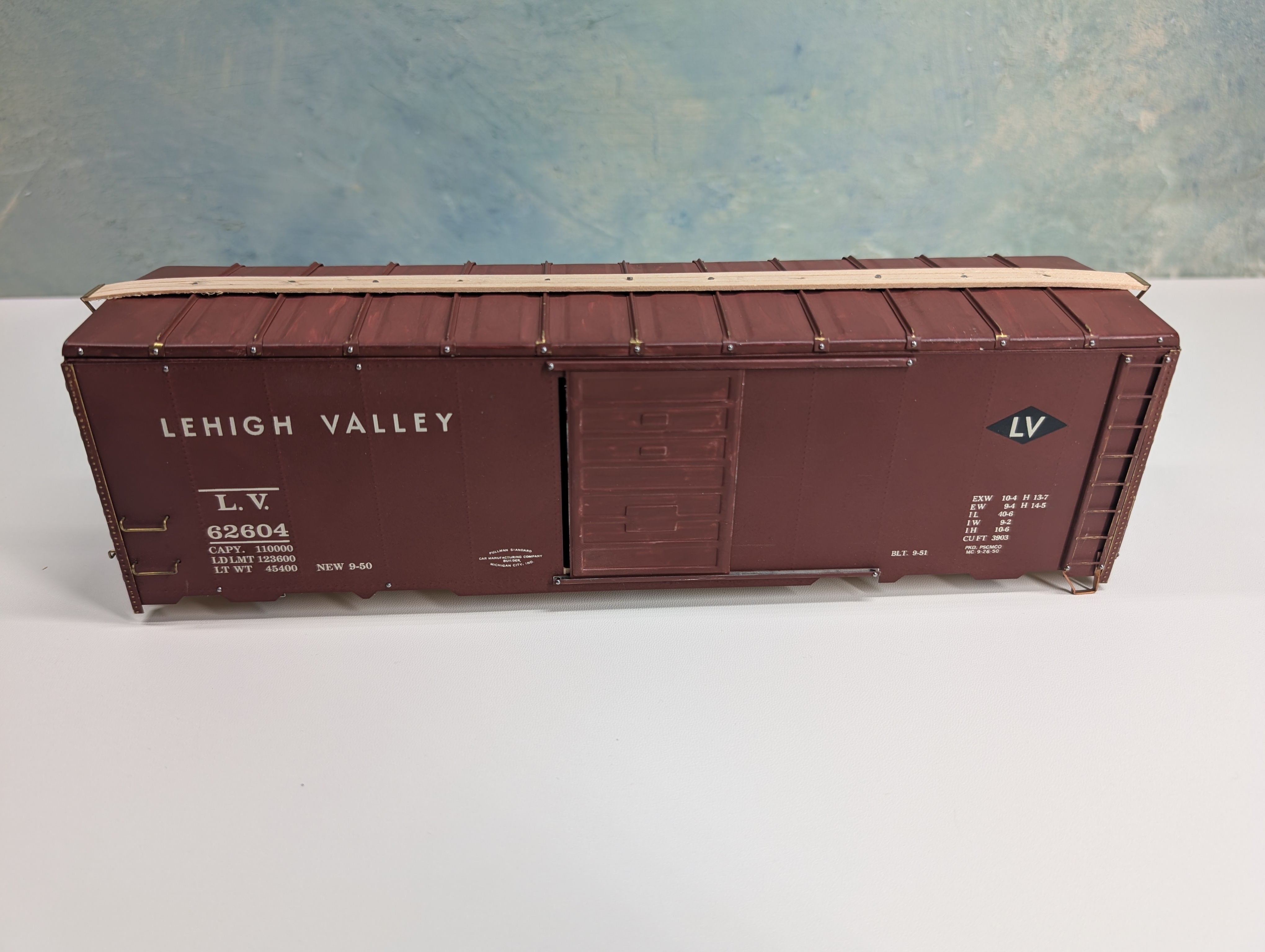USED The All-Nation Line 6612 O 40' Steel Box Car Lehigh Valley LV #62604 Started KIT