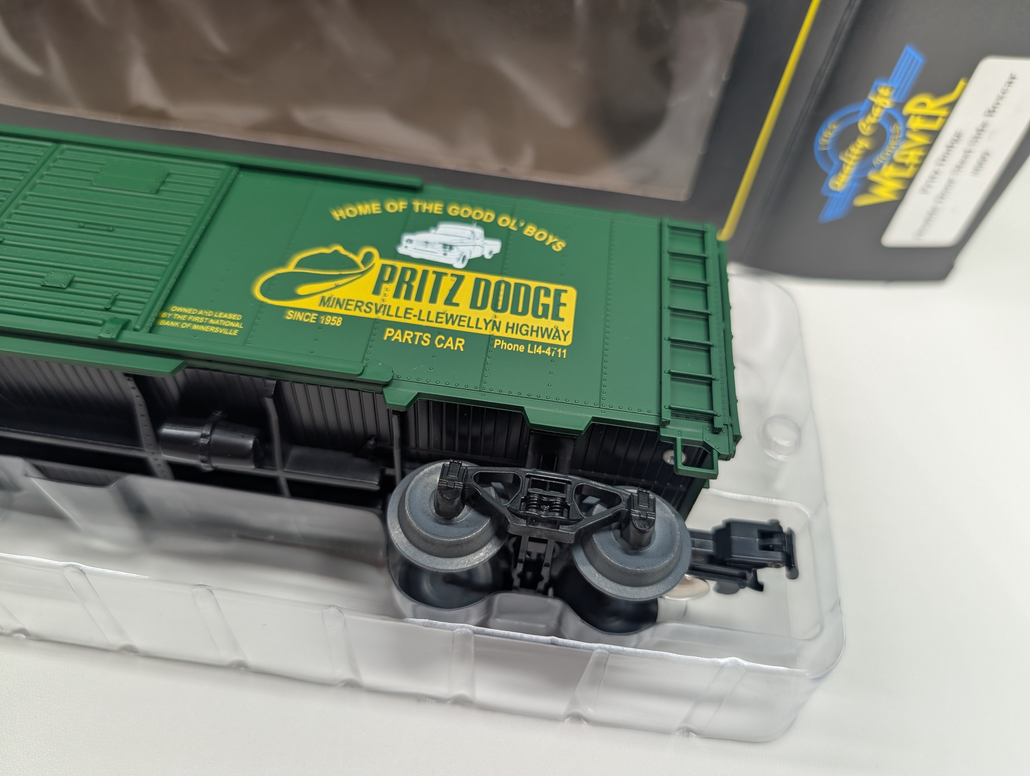 USED Weaver O DD Steel Side Box Car Pritz Dodge RDG #200701 Minersville-Llewellyn Highway