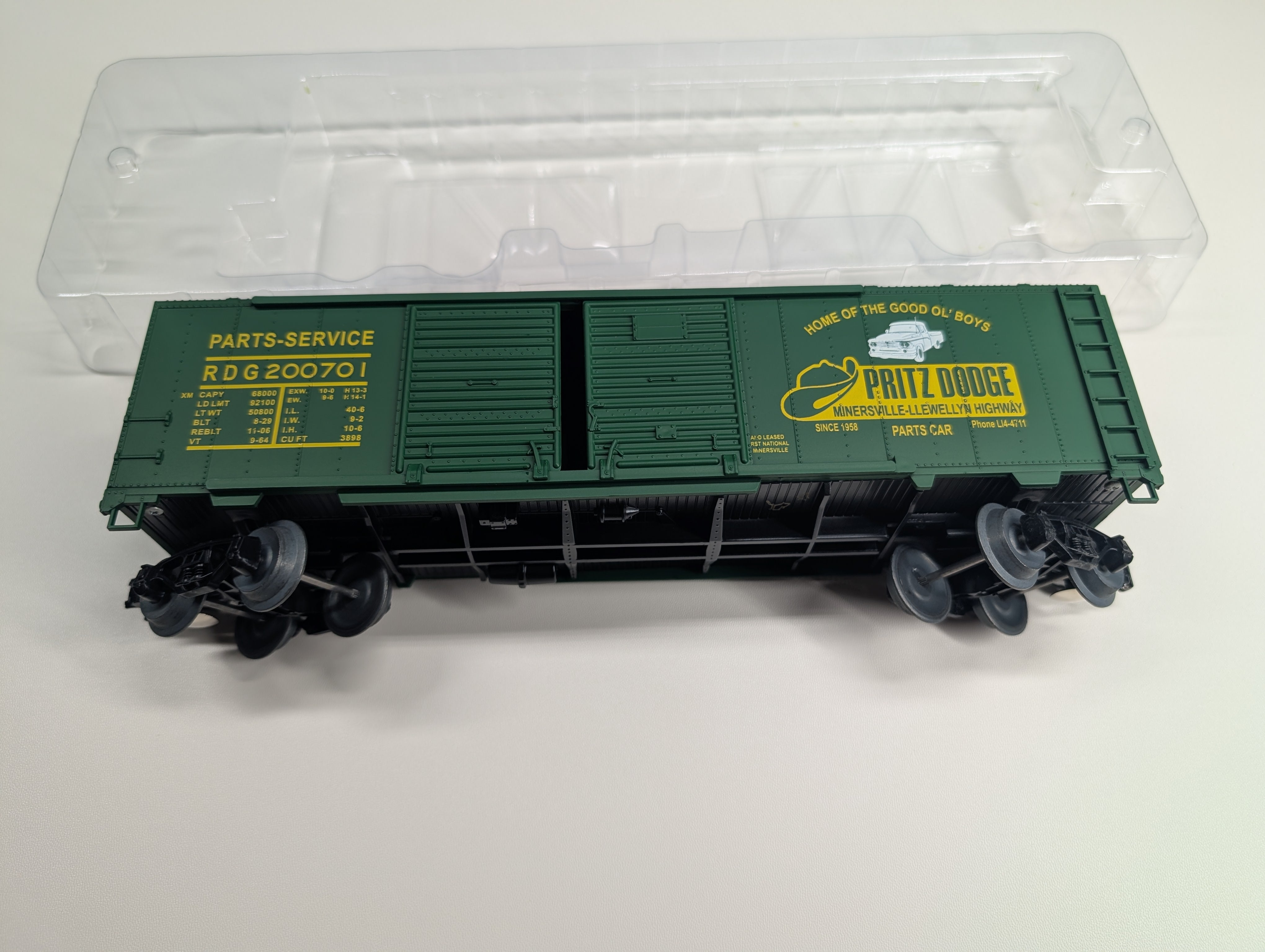 USED Weaver O DD Steel Side Box Car Pritz Dodge RDG #200701 Minersville-Llewellyn Highway